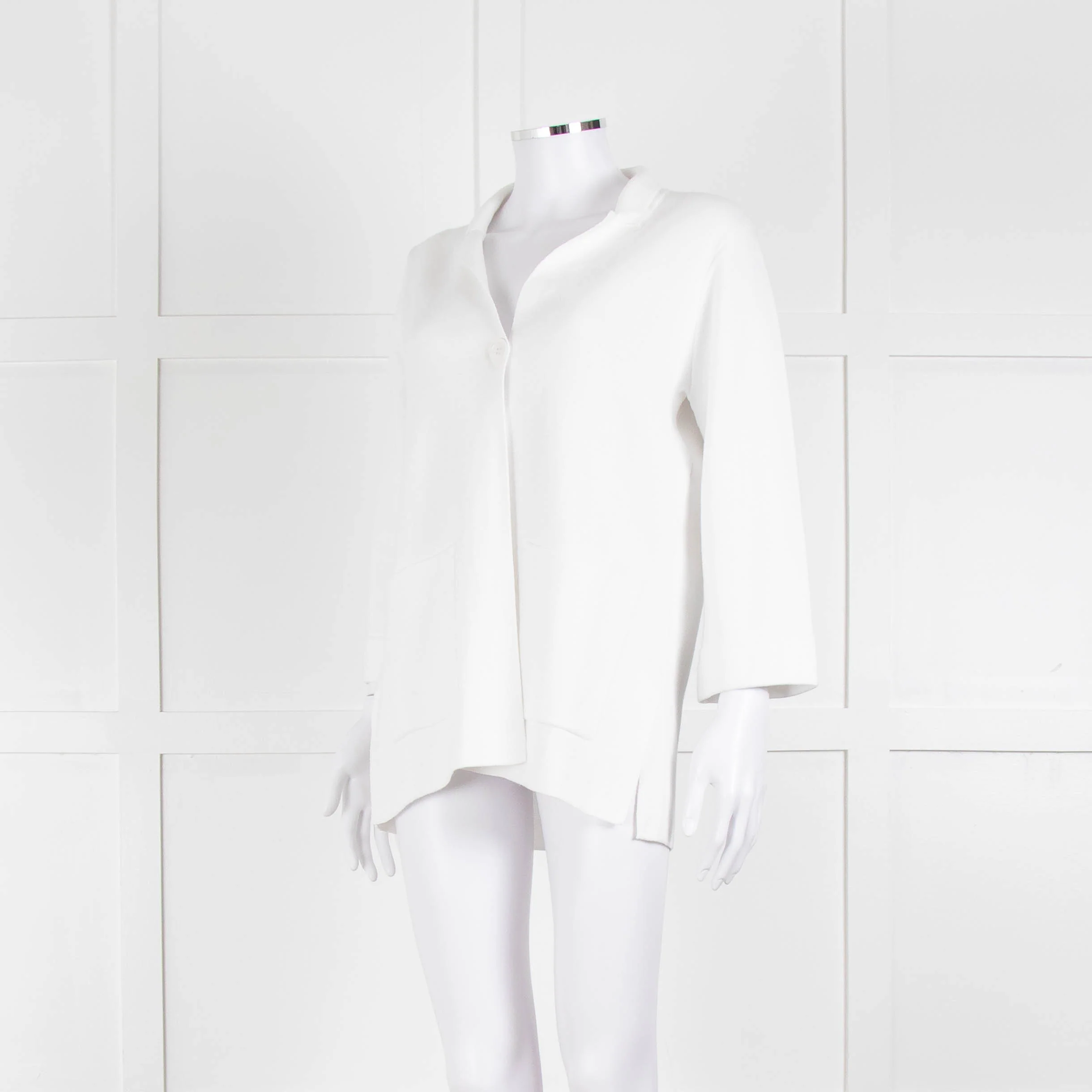 Daniel & Mayer White Knit Front Pocket Jacket - Image 8