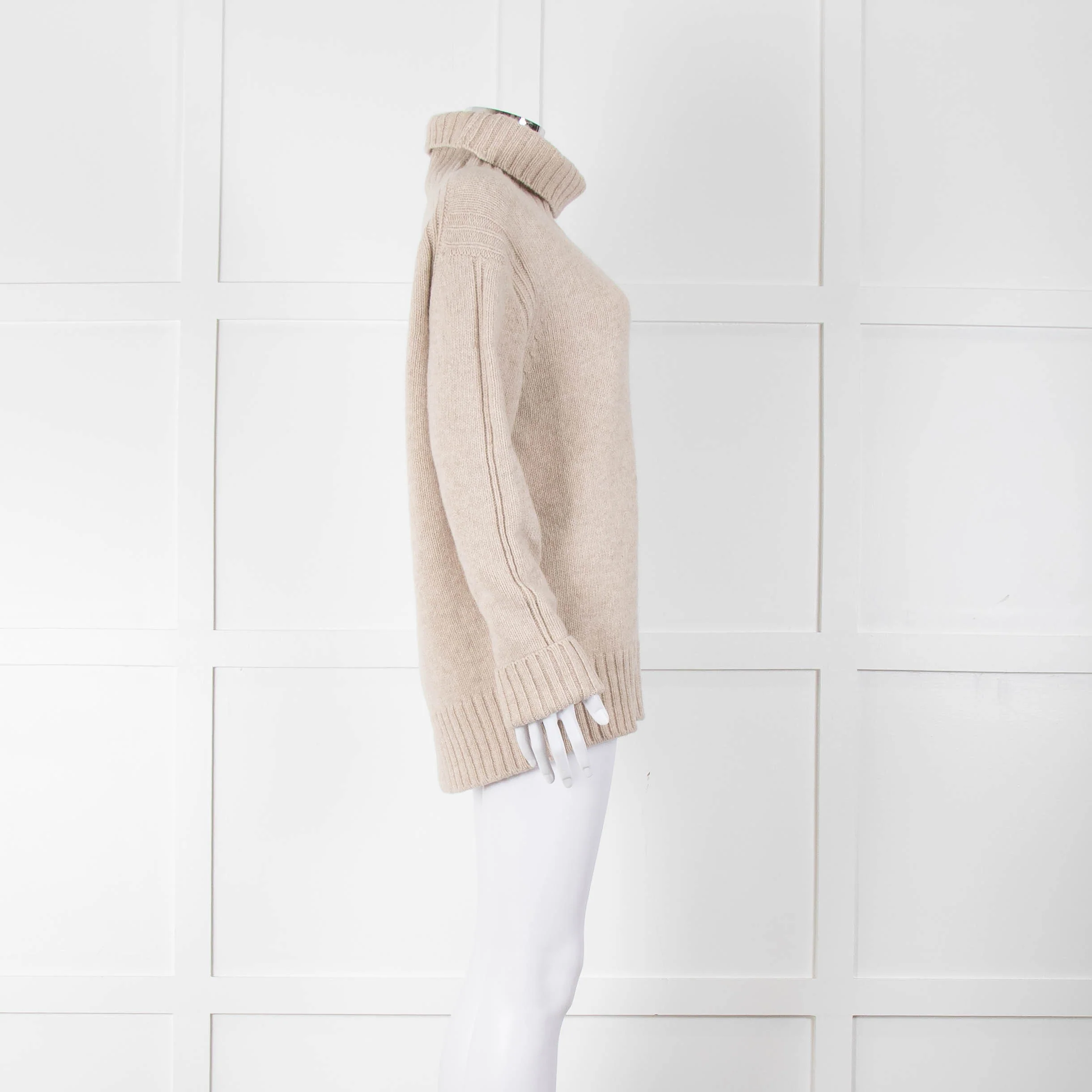 &Daughter Beige Wool Roll Neck Jumper - Image 3