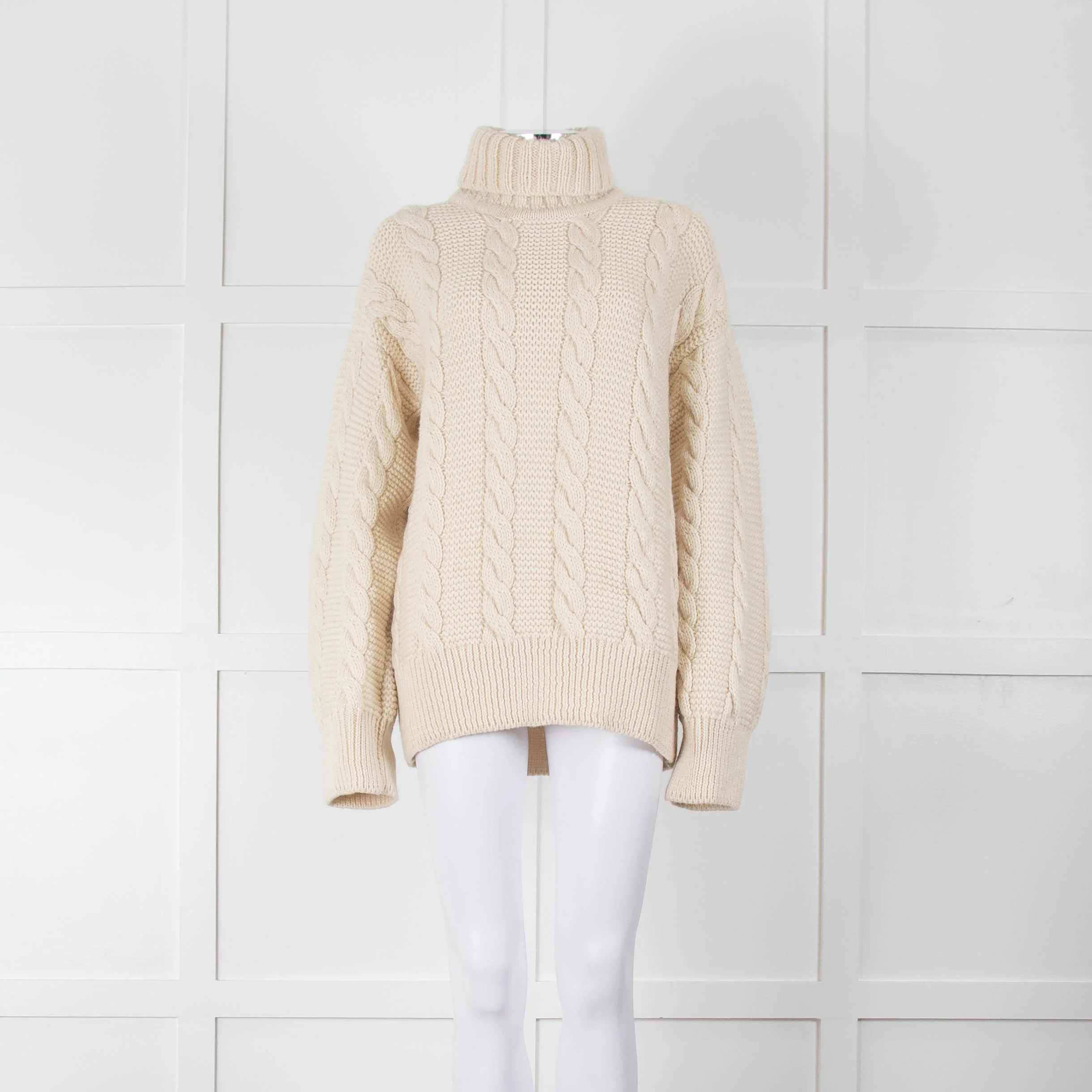 &Daughter Cas Cable Knit High Neck Jumper