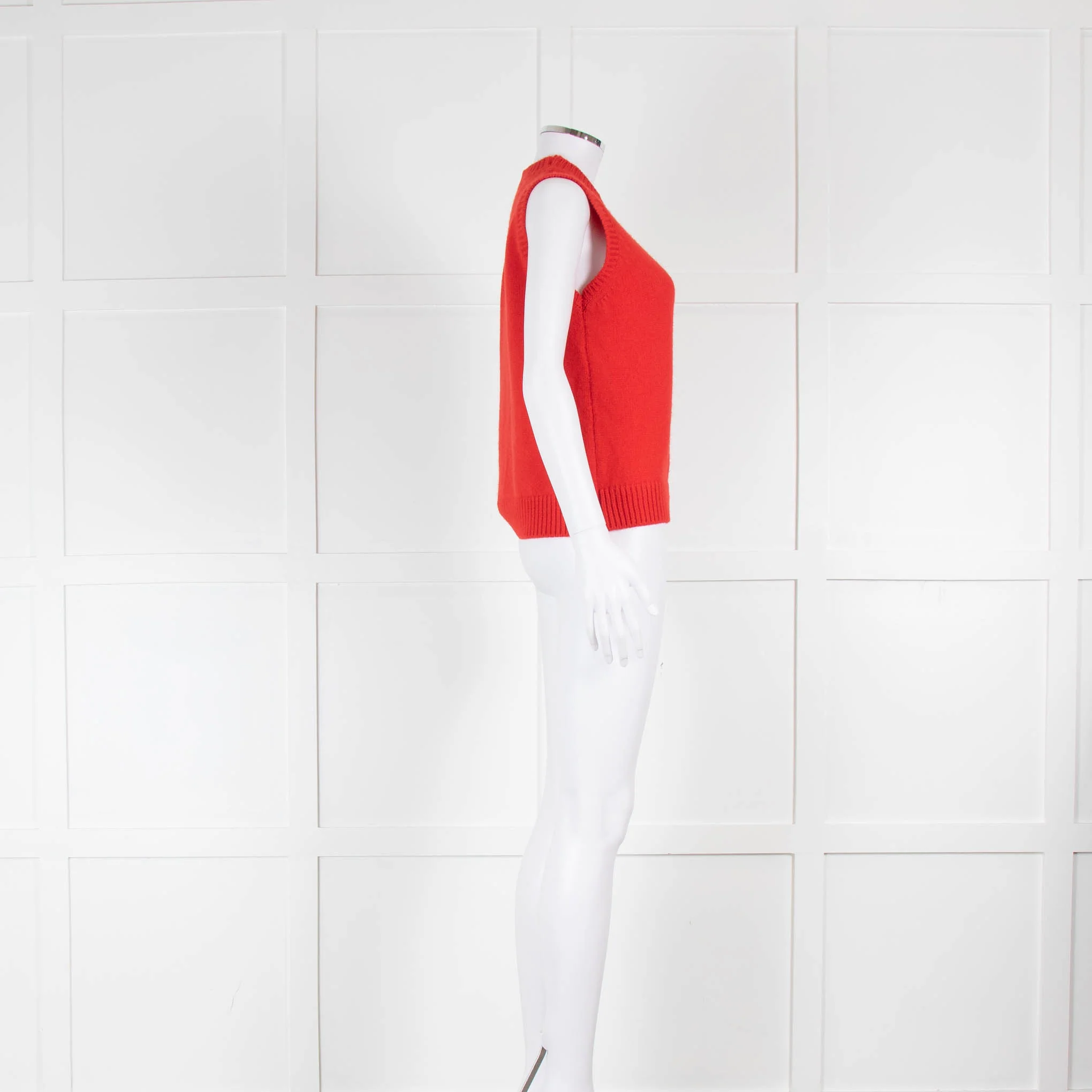 &DAUGHTER Delma Crewneck Tank In Poppy Red - Image 3