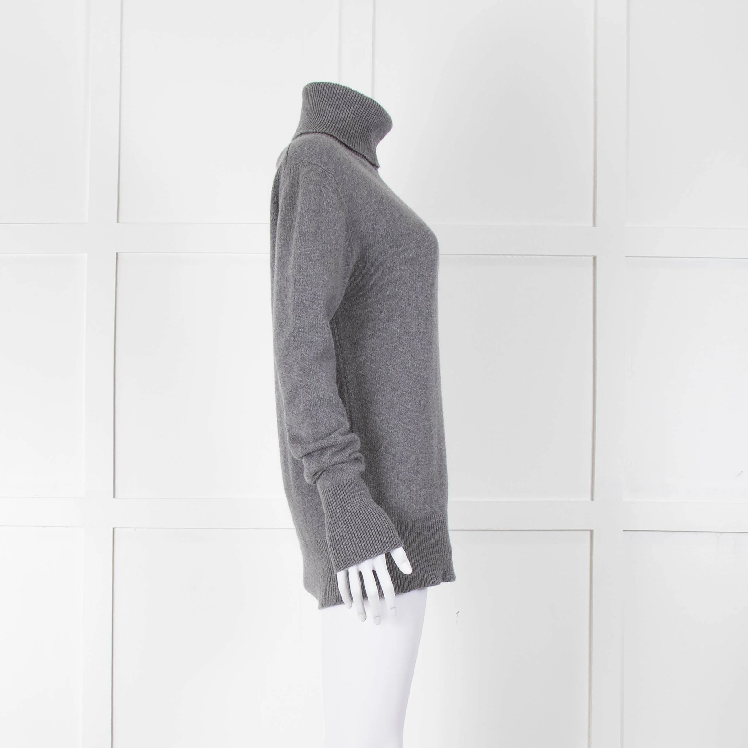 &Daughter Grey Slouch Roll Neck Jumper - Image 3