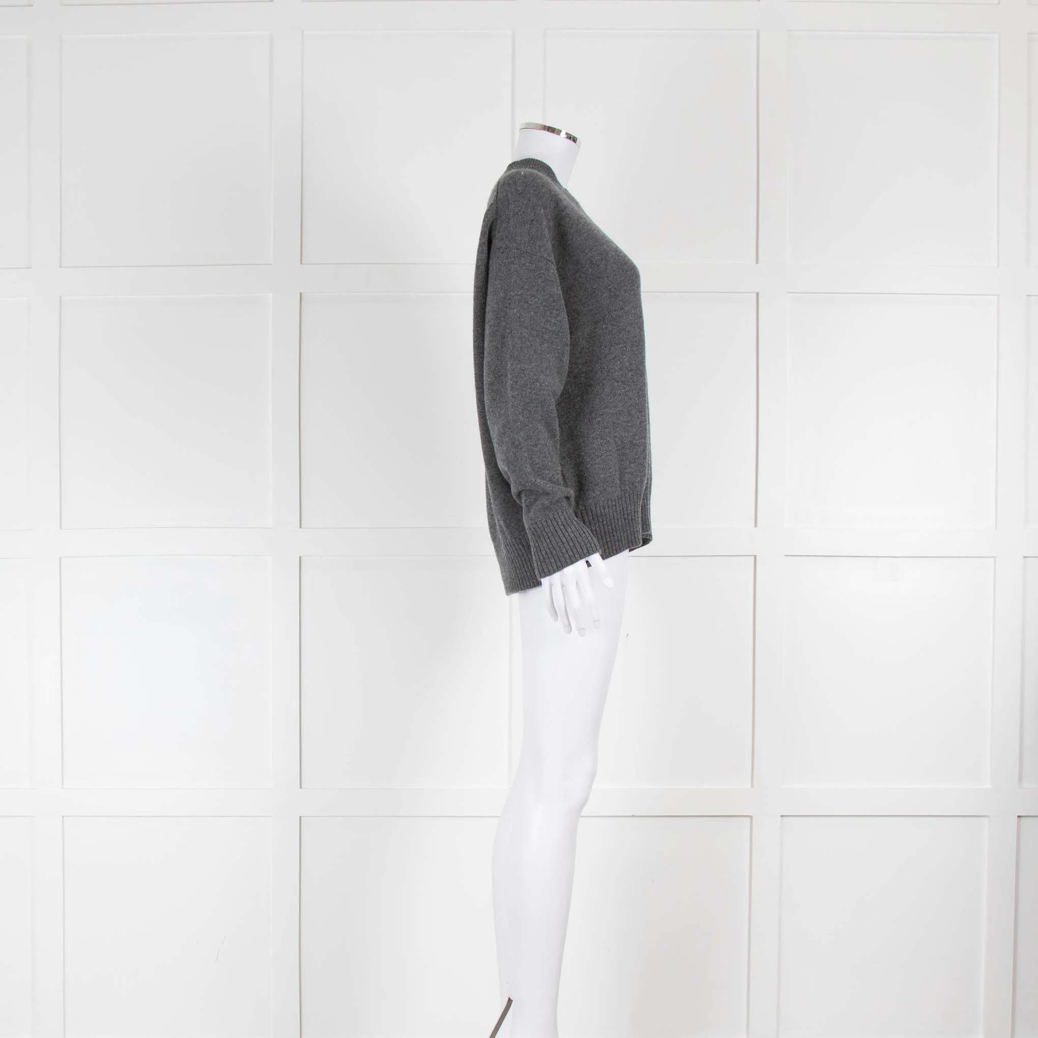 &DAUGHTER Innes Geelong Slouch Crewneck In Derby Grey - Image 3