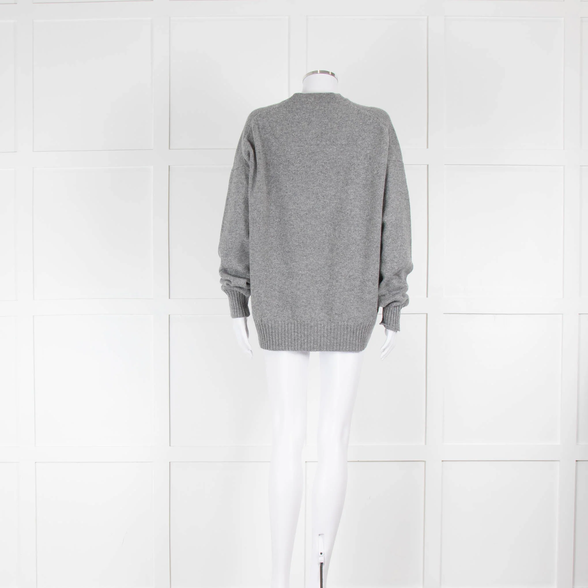 &DAUGHTER Innes Geelong Slouch Crewneck In Flannel Grey - Image 4