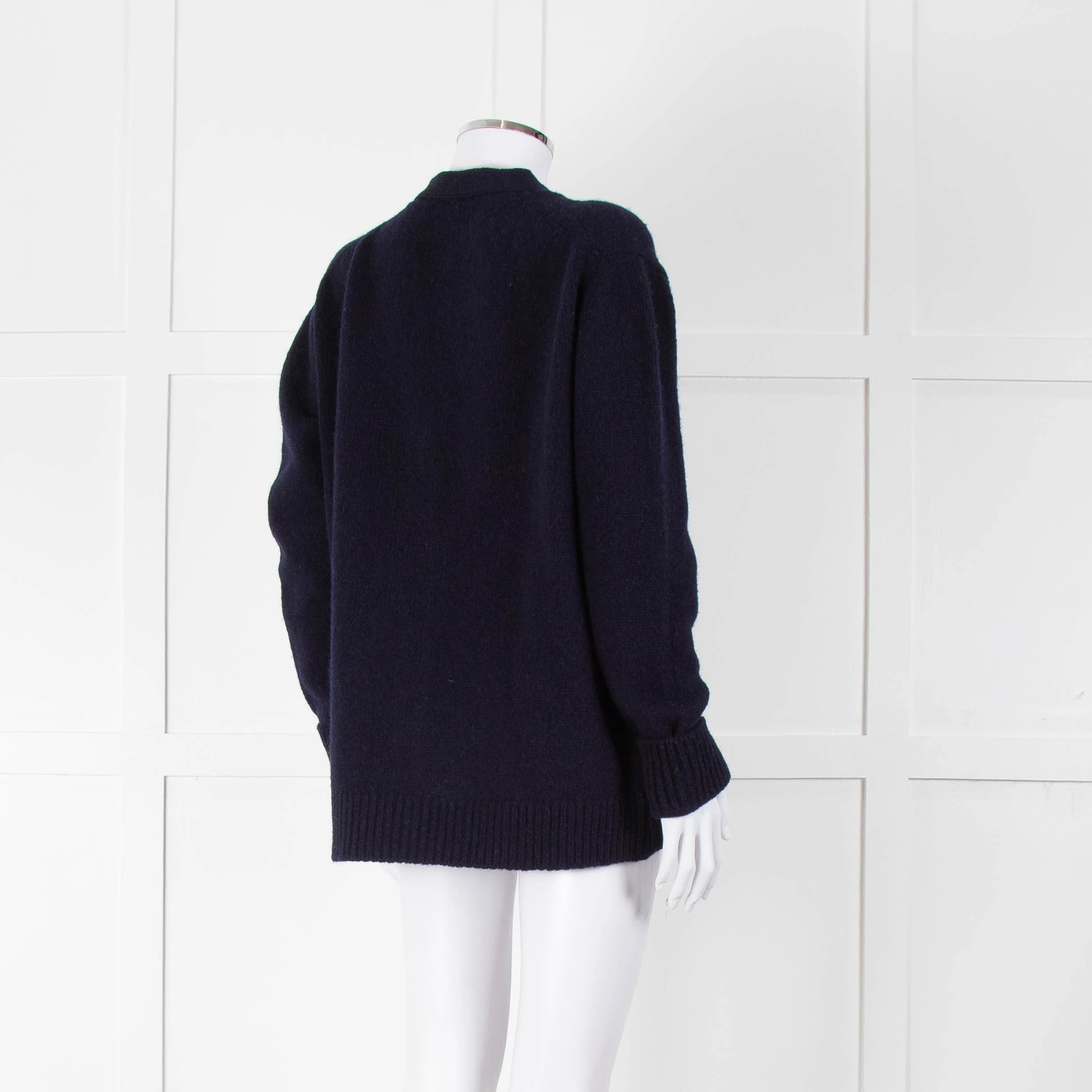 &Daughter Navy Lambswool Cardigan - Image 4