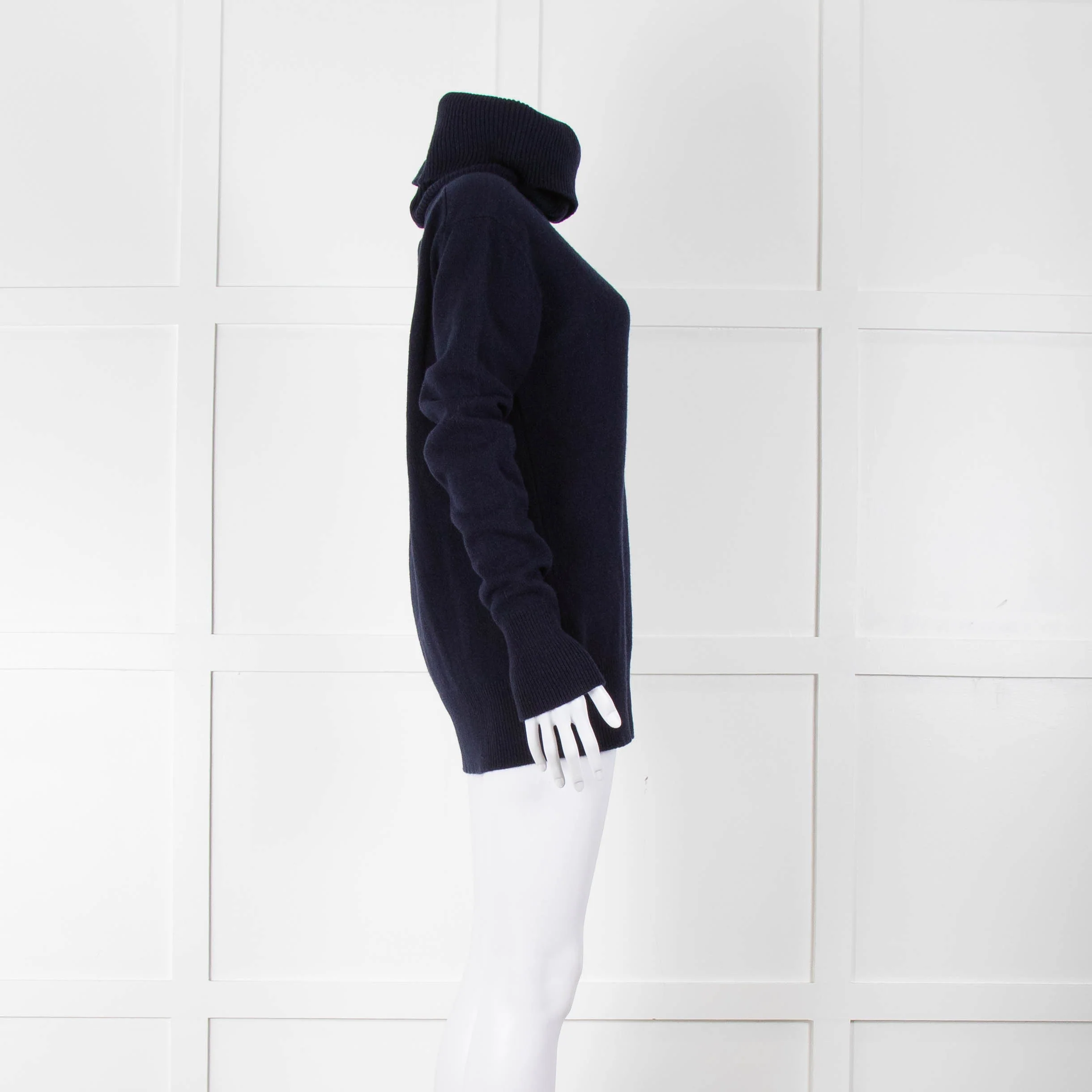 &Daughter Navy Slouch Roll Neck Jumper - Image 3