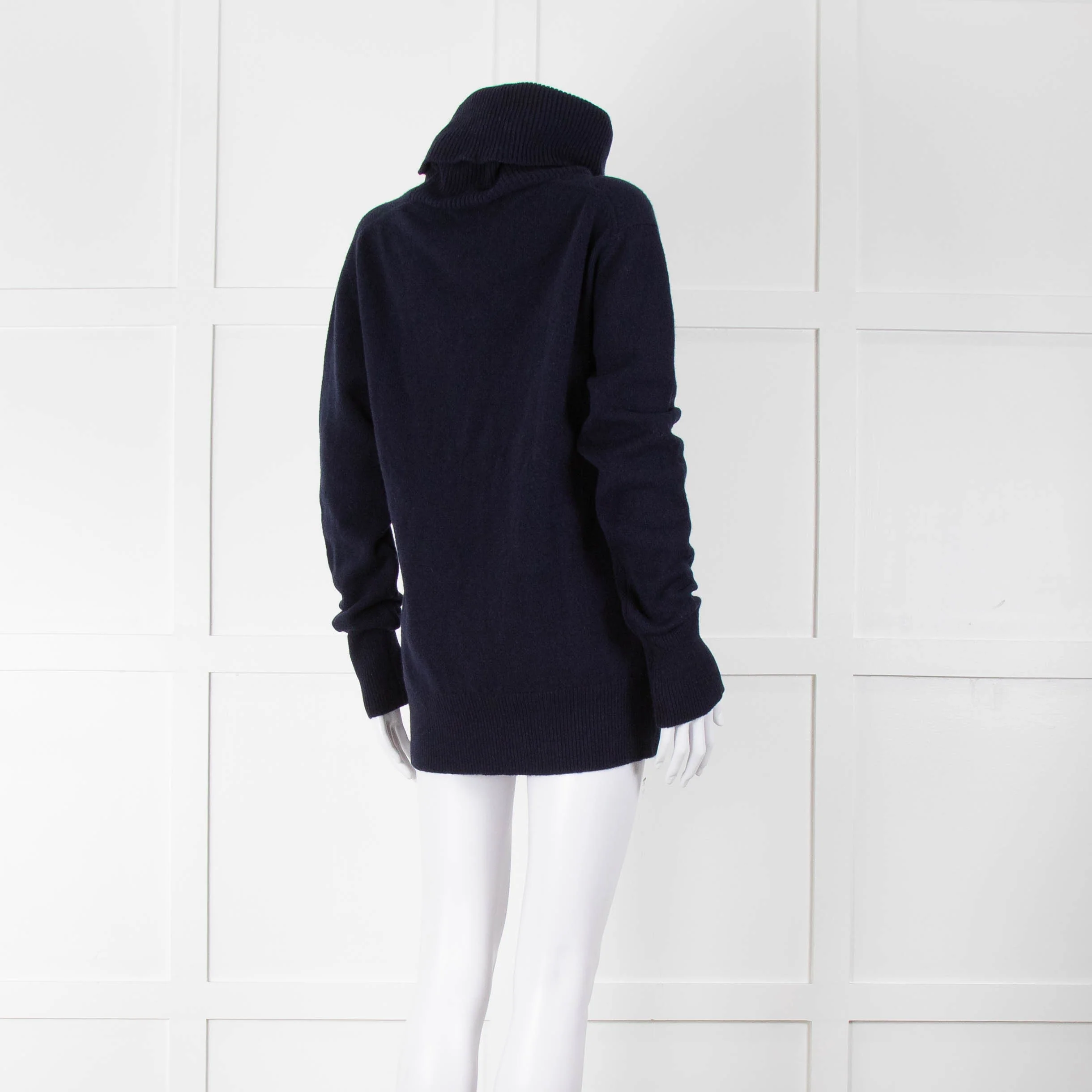 &Daughter Navy Slouch Roll Neck Jumper - Image 4