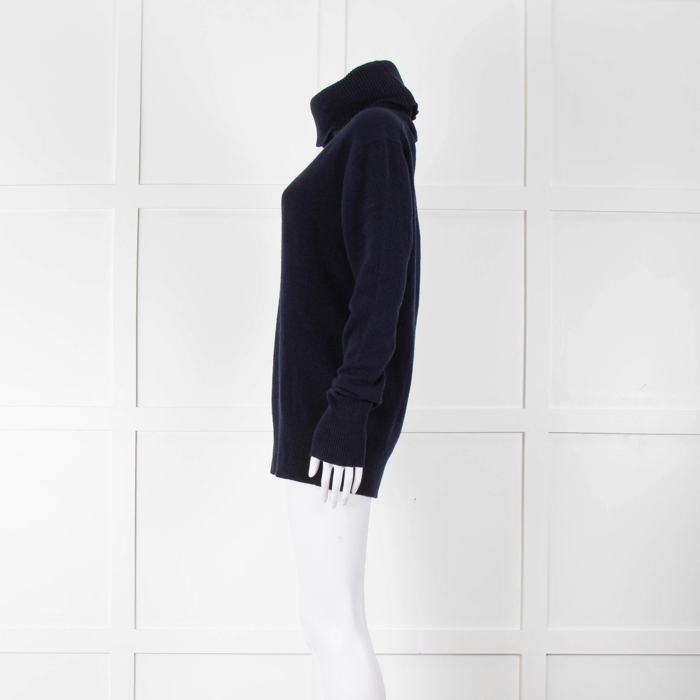 &Daughter Navy Slouch Roll Neck Jumper - Image 7