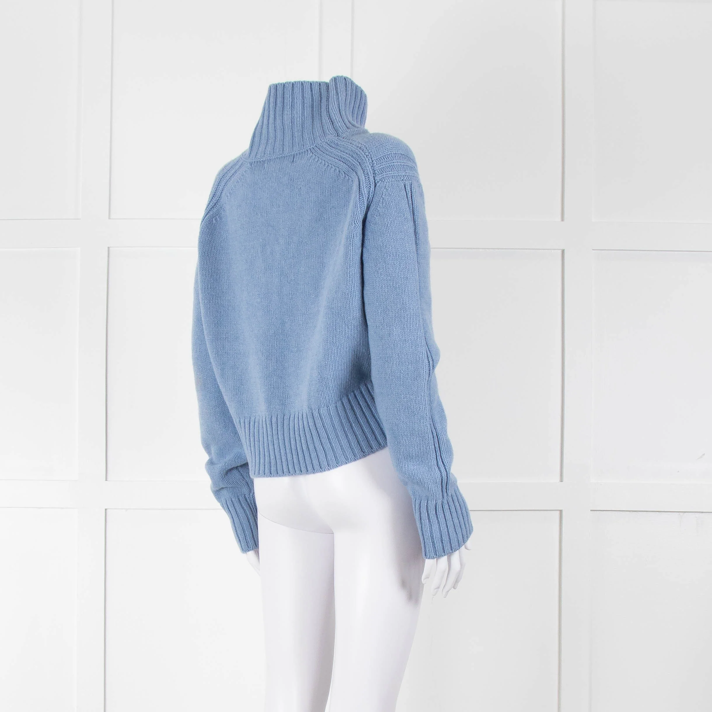 &Daughter Pale Blue Cropped Wool Jumper - Image 4