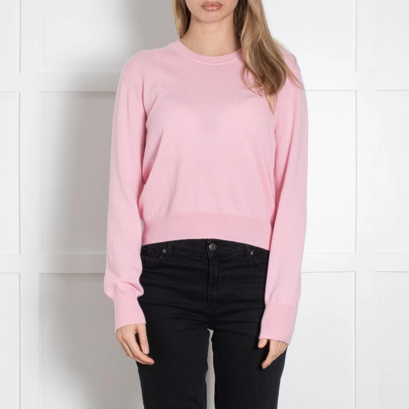 &Daughter Pink Round Neck Wool Jumper - Image 2