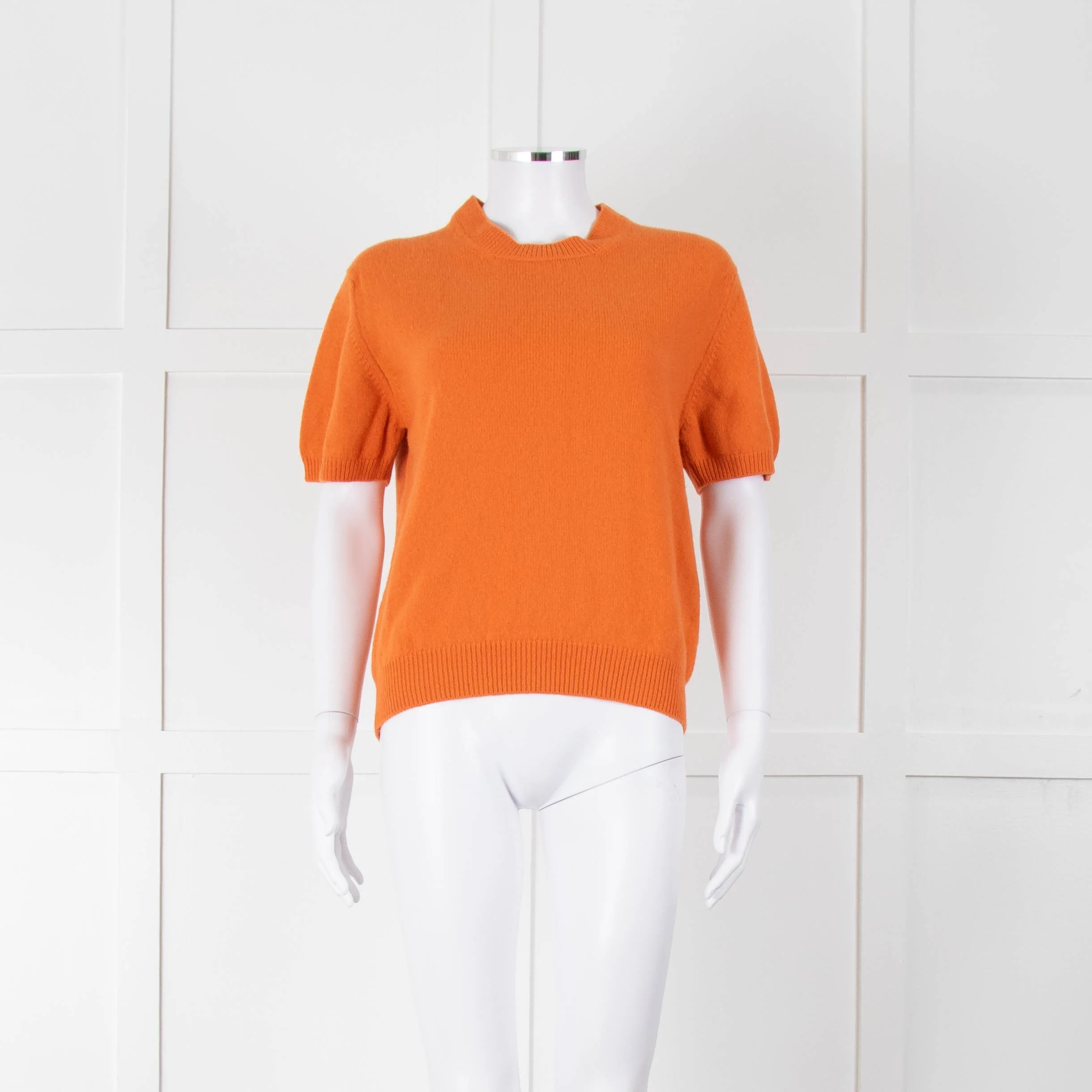 &Daughter Tangerine Shortsleeve Wool Jumper