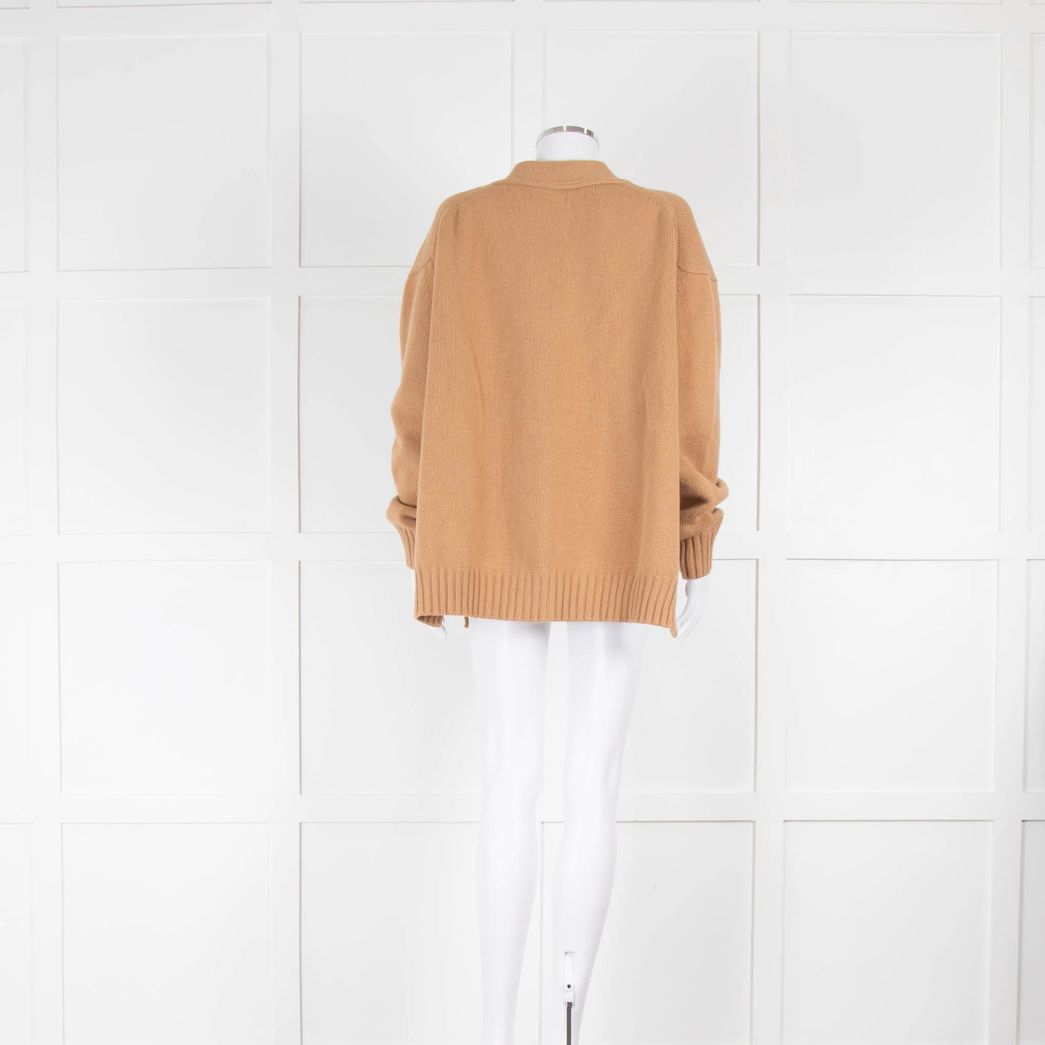 &DAUGHTER Tara Cardigan With Pockets In Brown Sugar Camel - Image 4