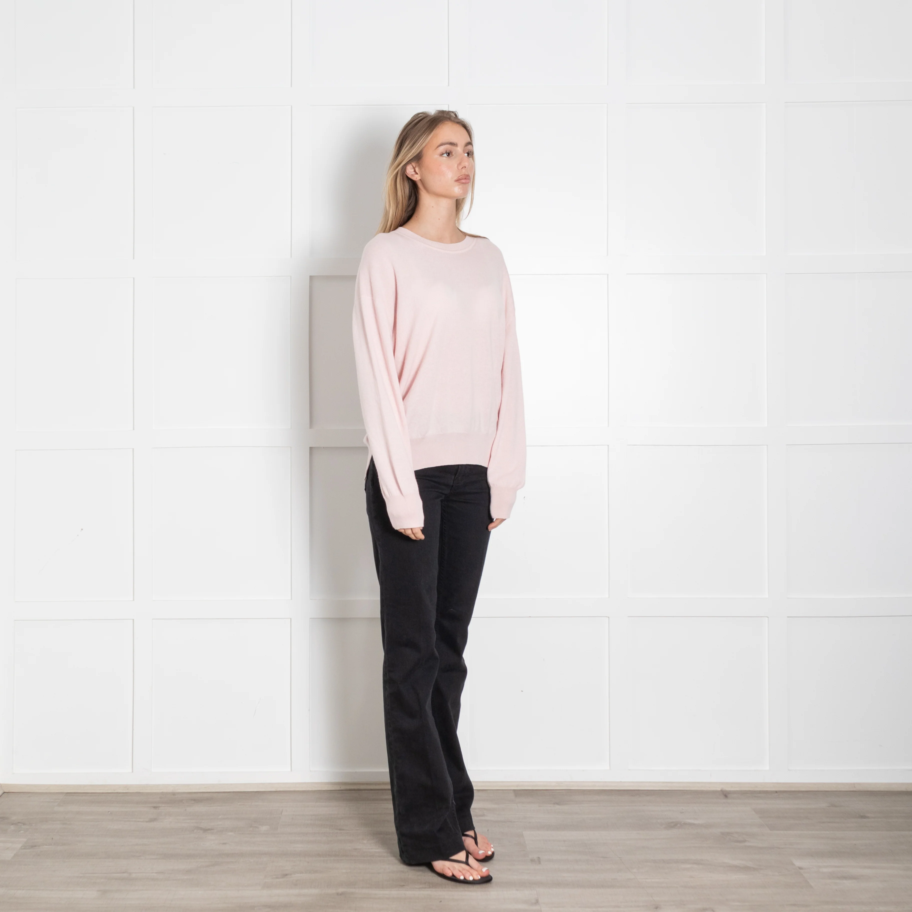 &Daughter Pale Pink Wool Round Neck Jumper - Image 7