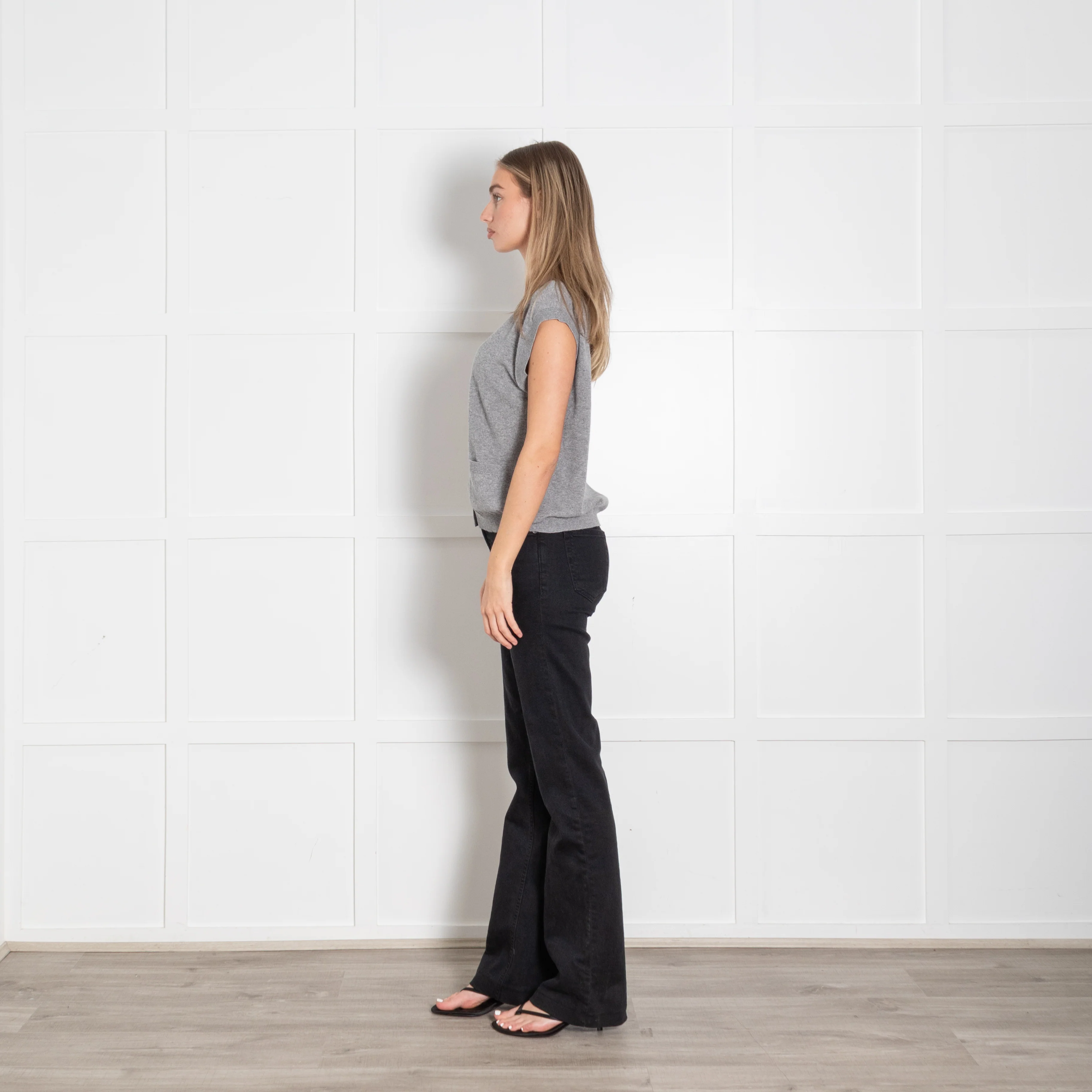 &Daughter Grey Button Up Vest - Image 4