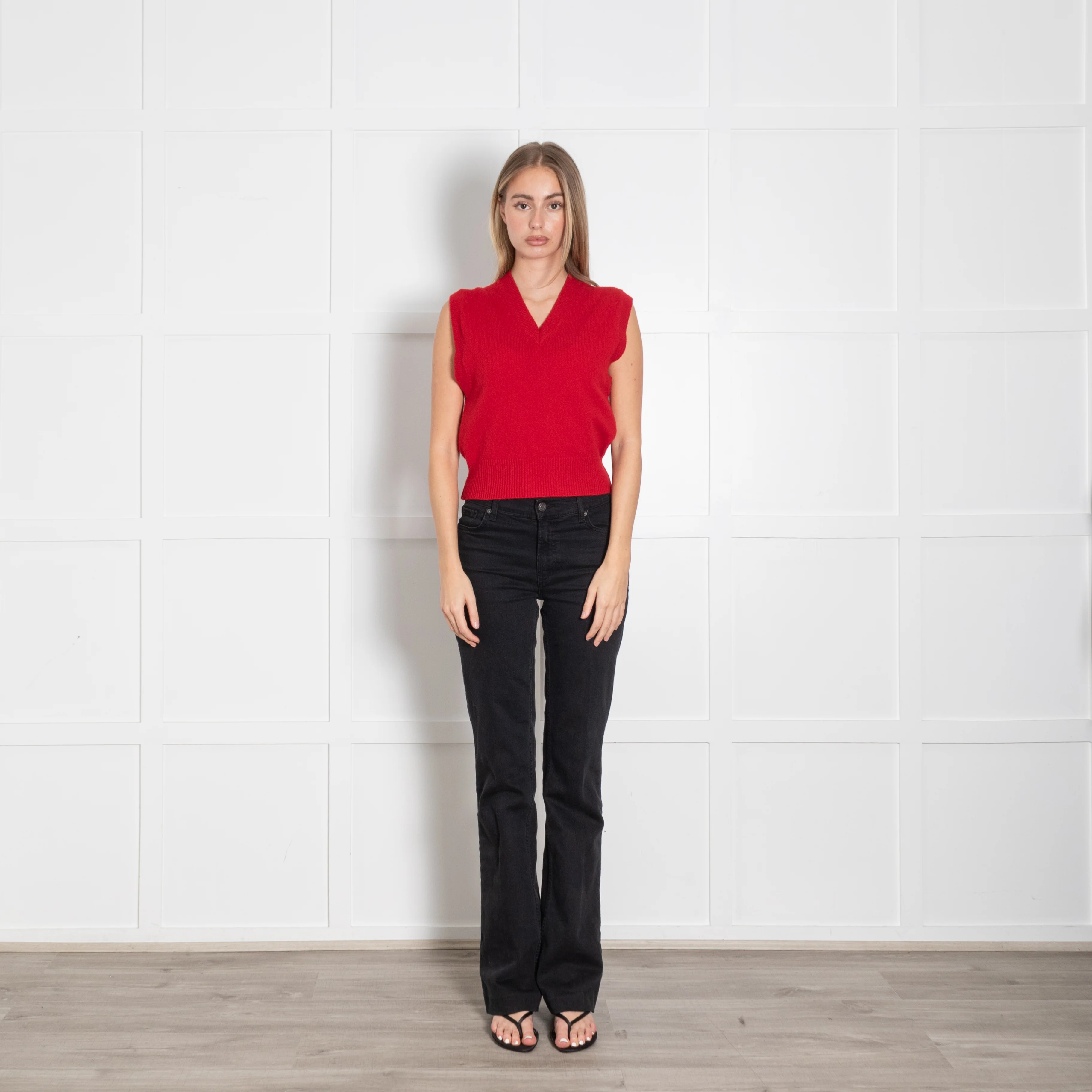 &Daughter Red Wool Sleeveless Vest