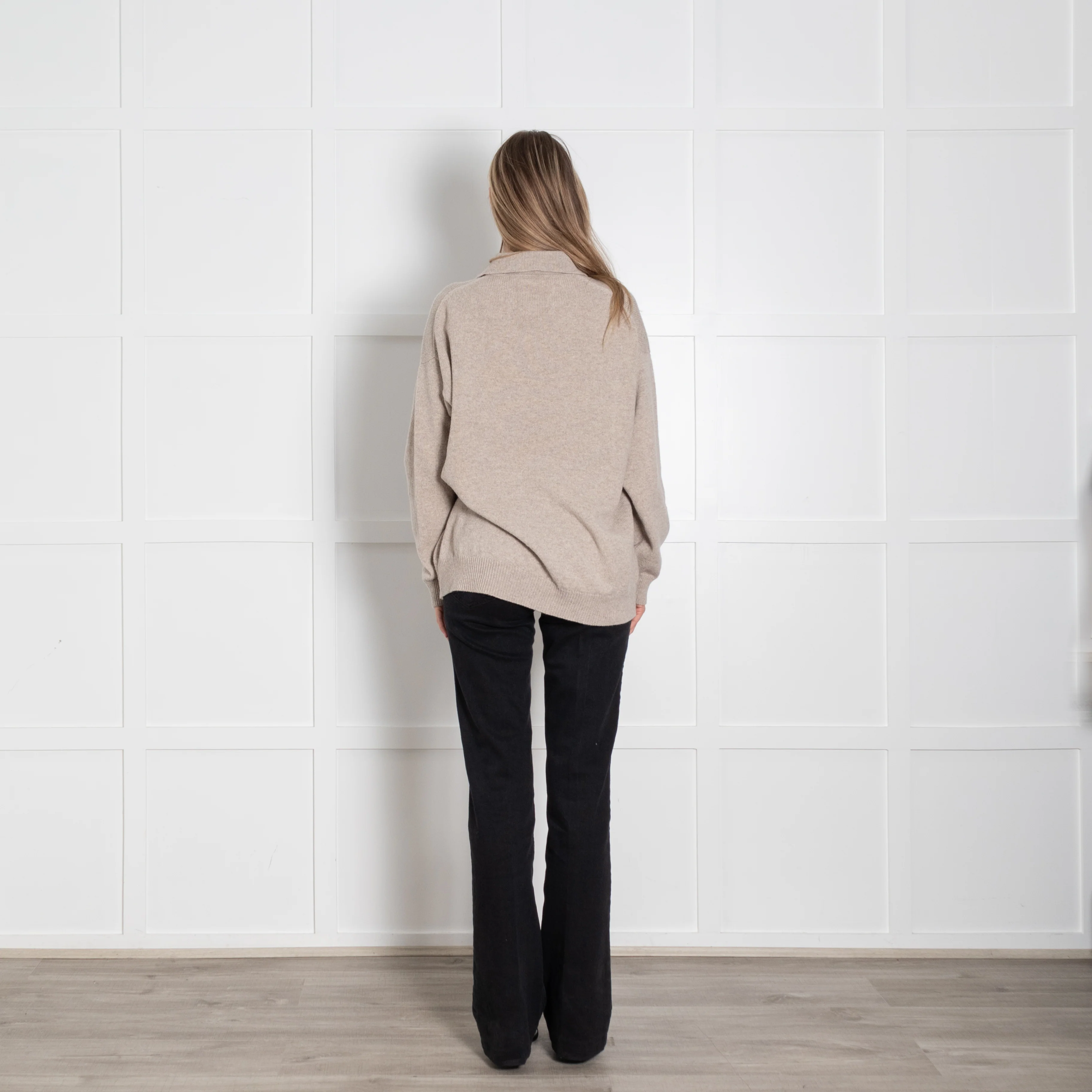 &Daughter Oatmeal Collared Wool Jumper - Image 5