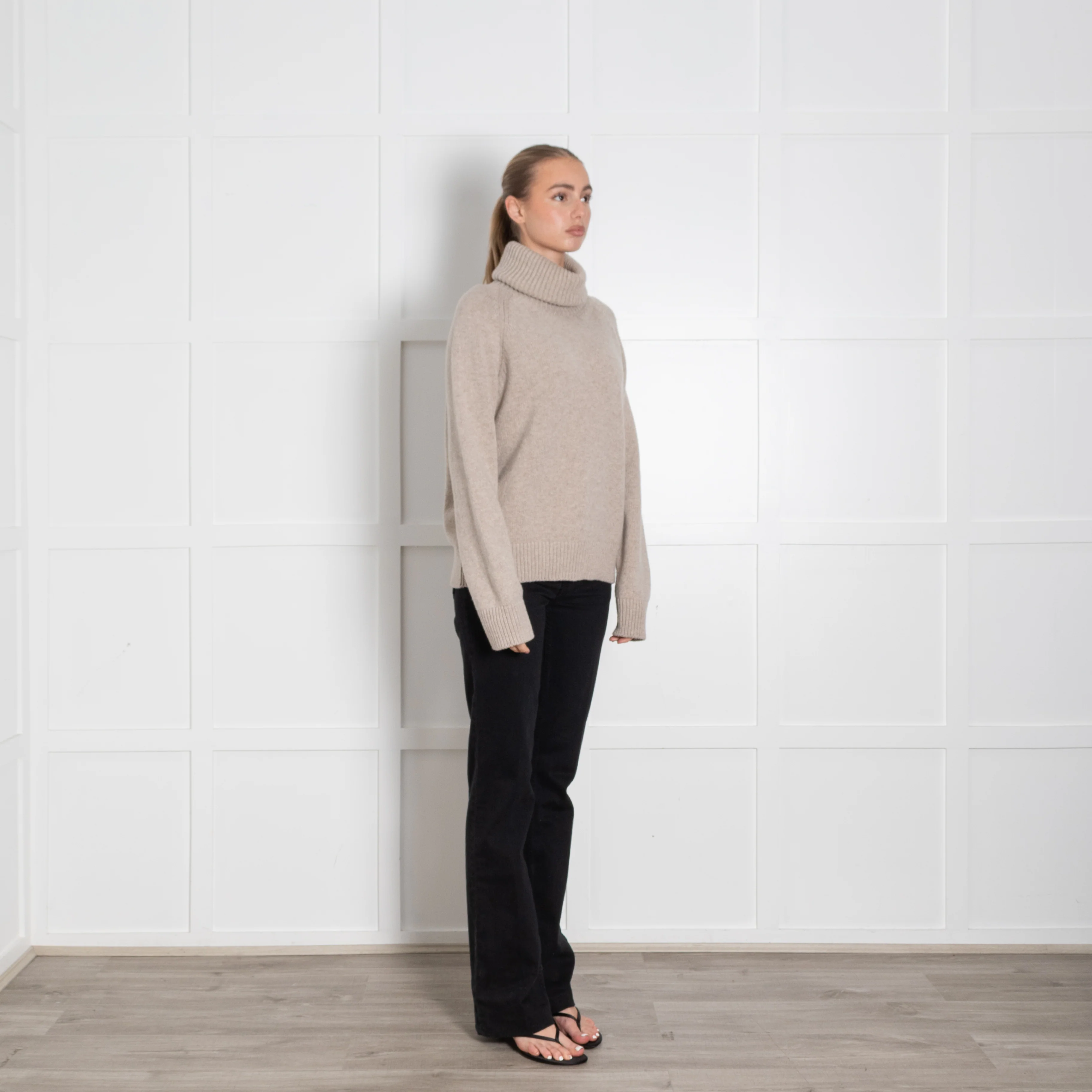 &Daughter Oatmeal Wool Roll Neck - Image 7