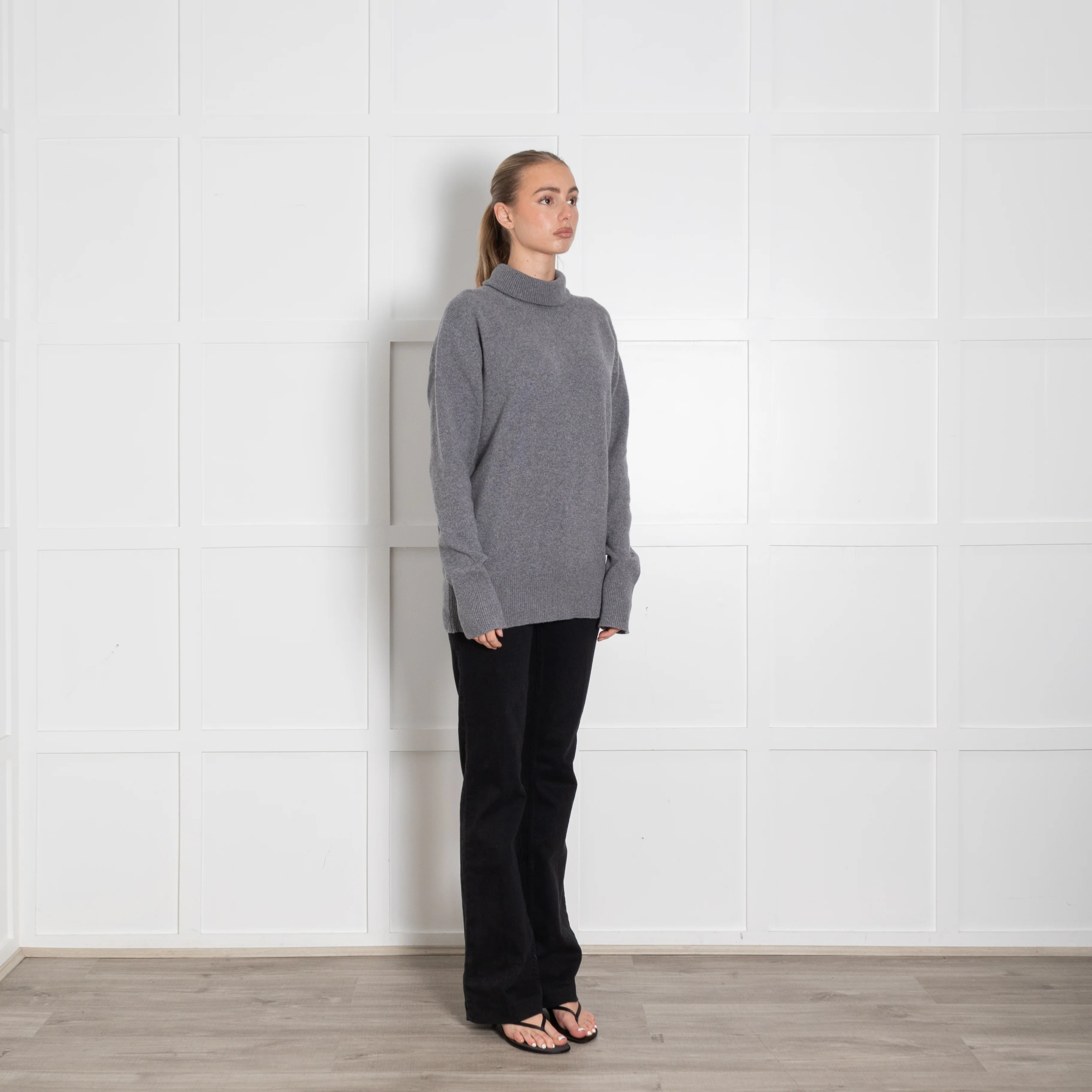&Daughter Grey Wool Rollneck Jumper - Image 7