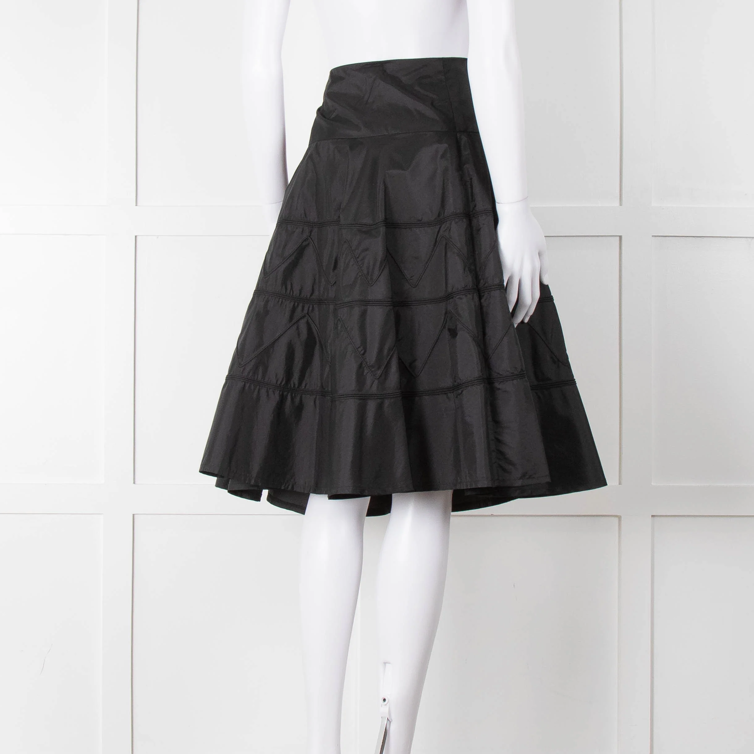 Day Birger Et Mikkelson Black Embroidered Full Skirt - Image 4