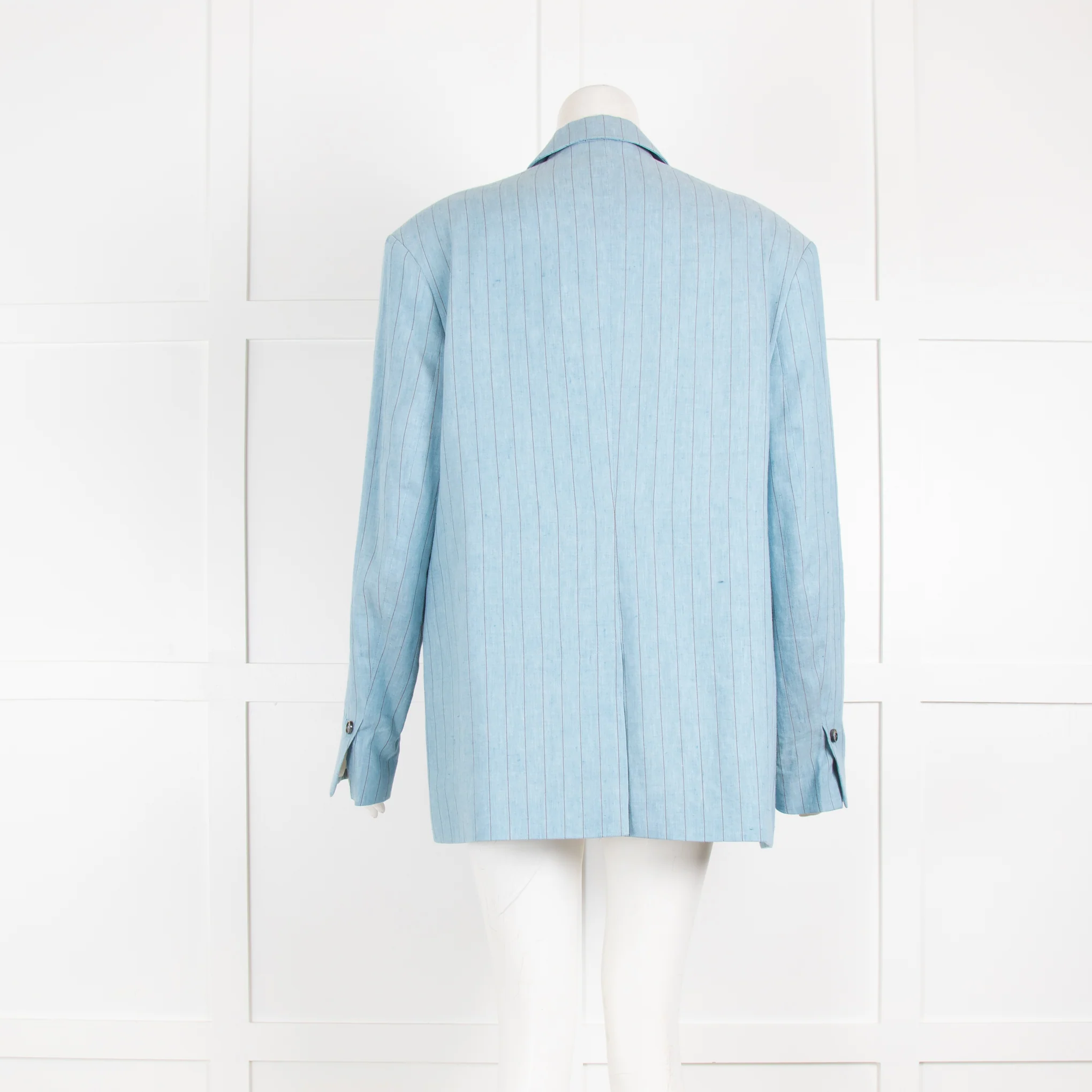 Day Birger Mikkelsen Light Blue Pin Striped Blazer - Image 3