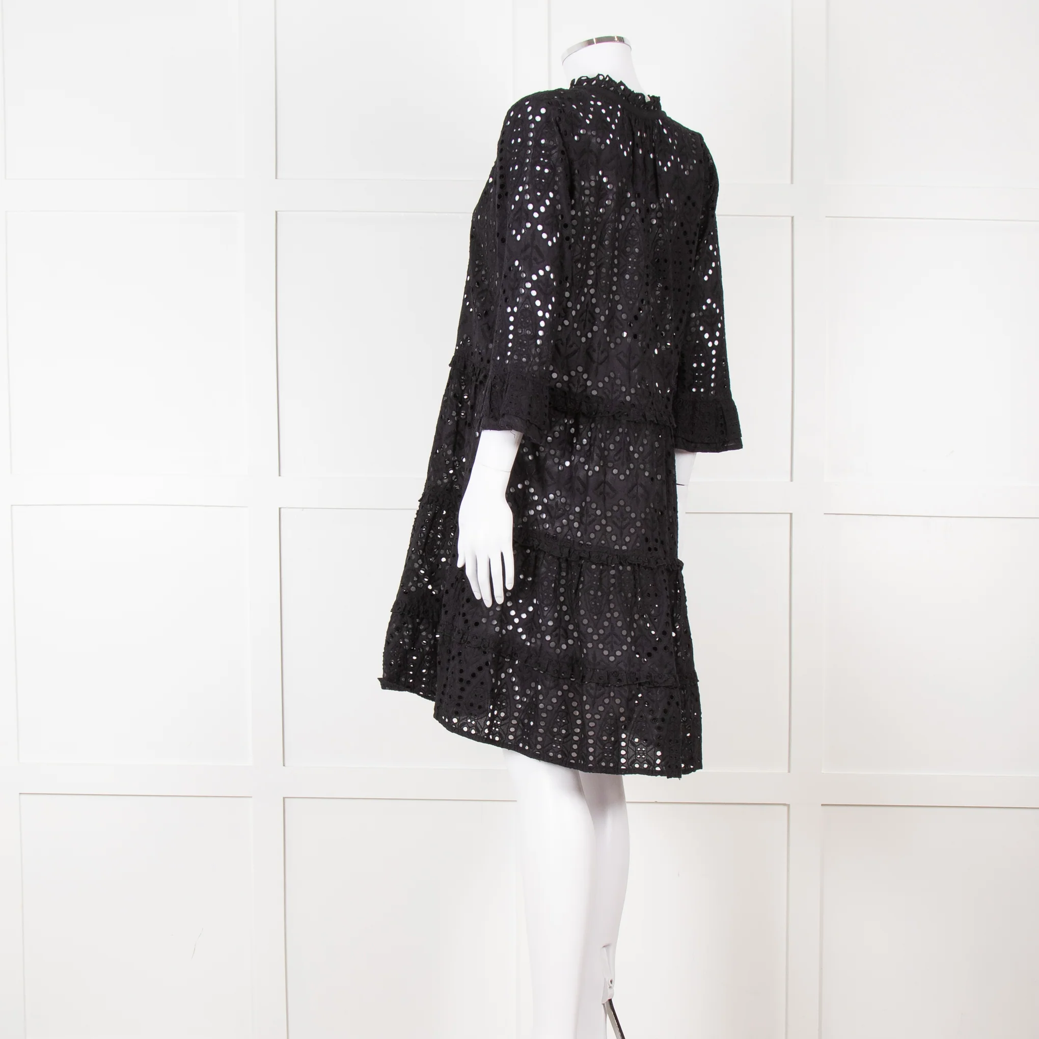 Dea Kudibal Black Broderie Anglaise Mini Dress - Image 6