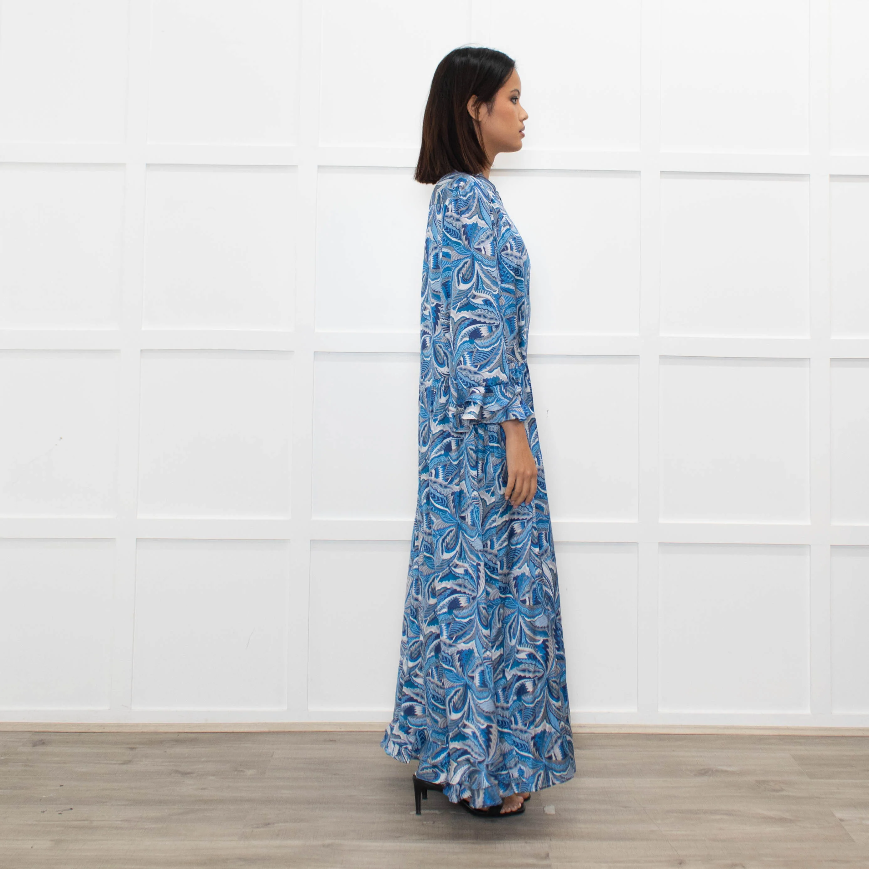 Dea Kudibal Blue Pattern Dress - Image 4