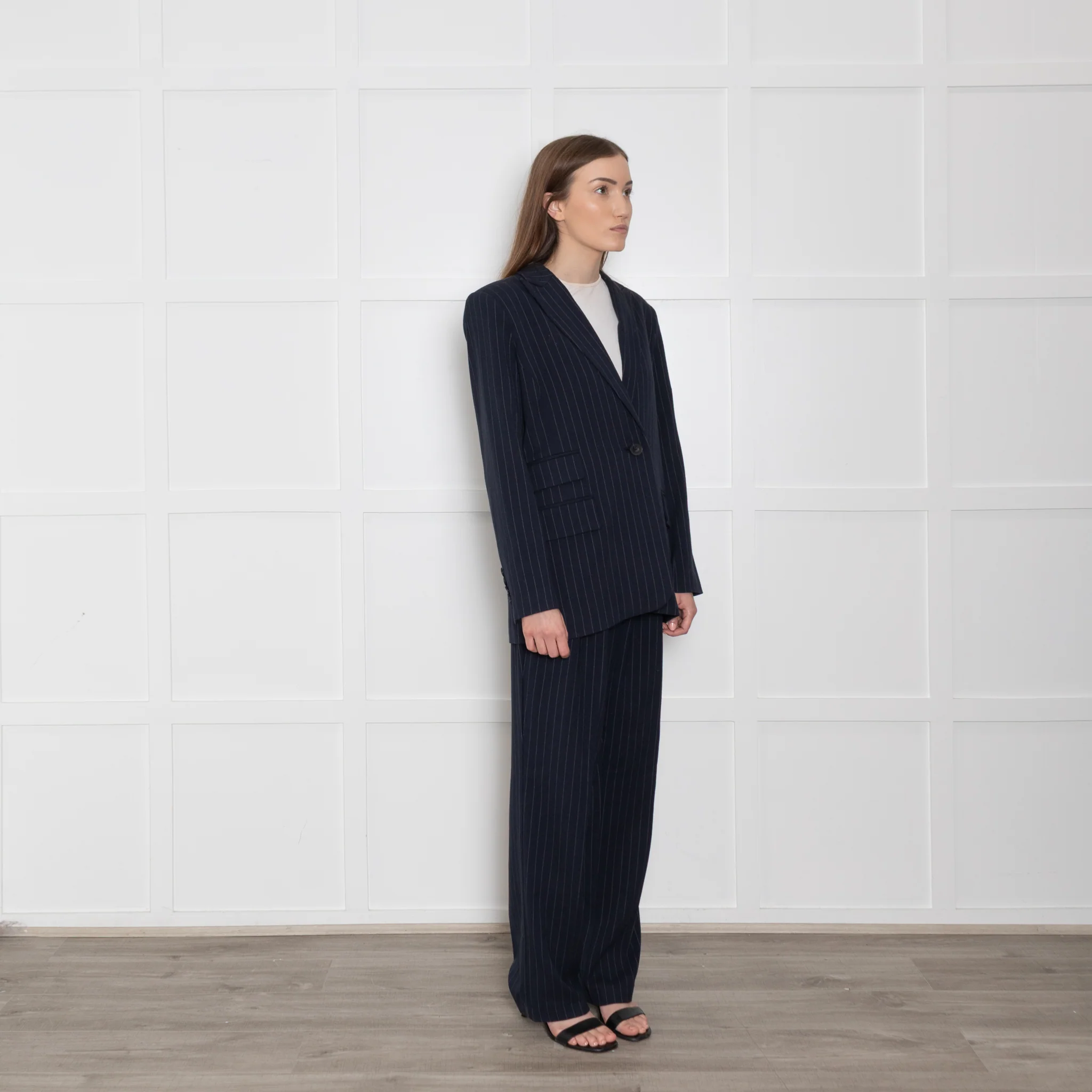 Dea Kudibal Blue Pinstripe Blazer - Image 7