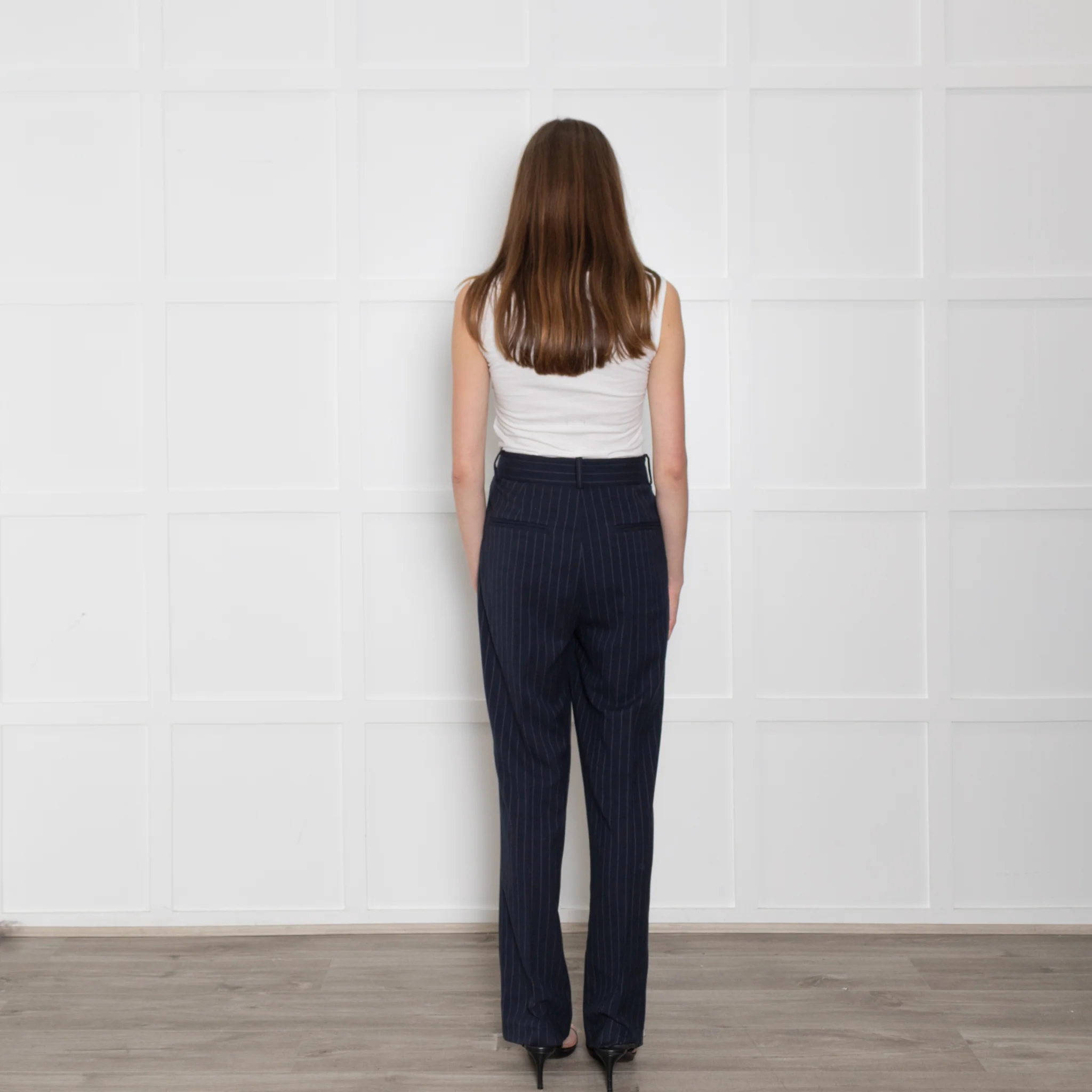 Dea Kudibal Blue Pinstripe Trousers - Image 8