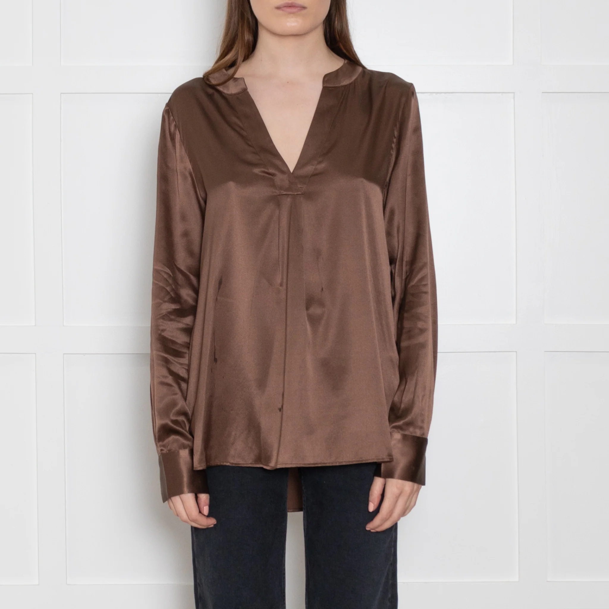 Dea Kudibal Brown Silk Blouse - Image 2