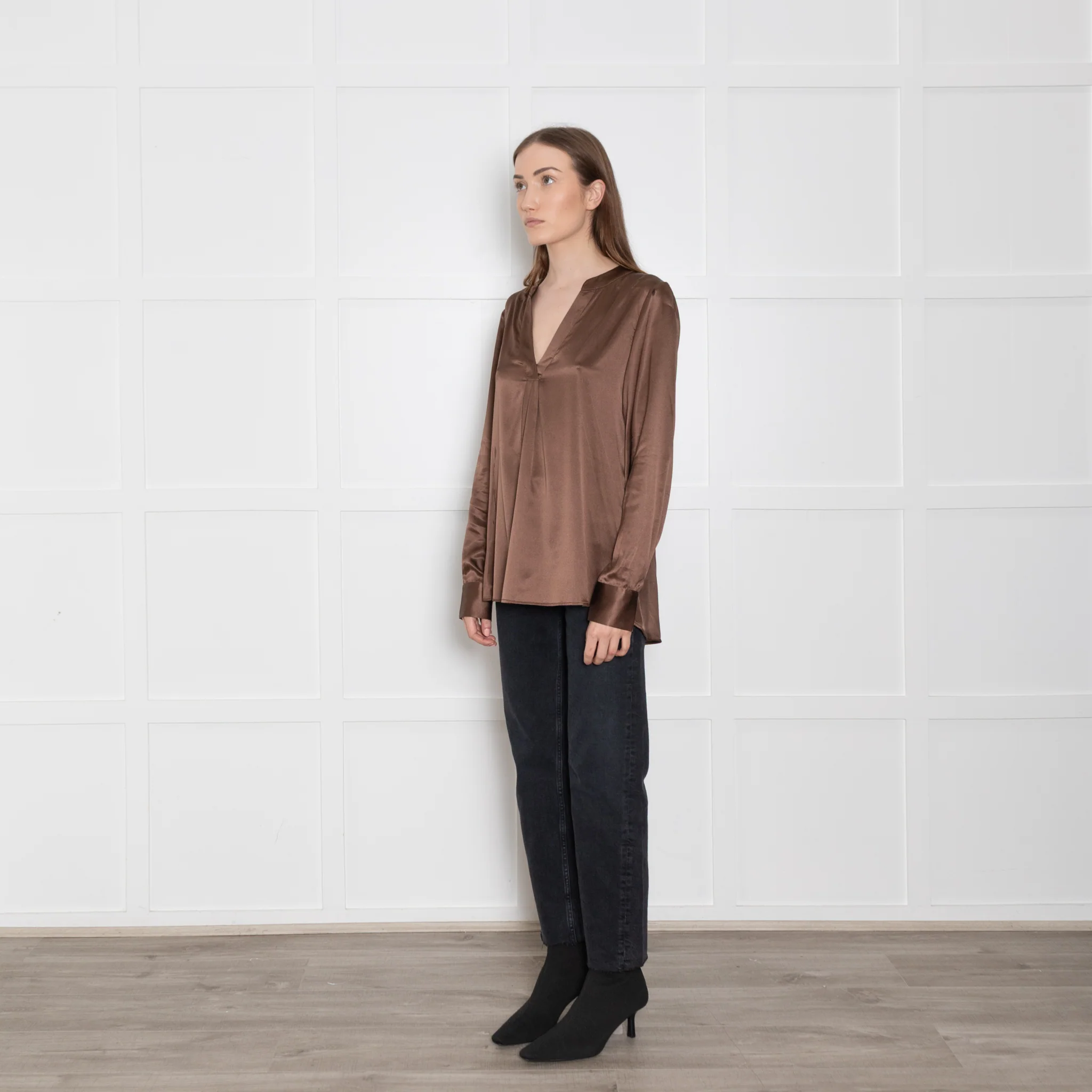 Dea Kudibal Brown Silk Blouse - Image 3