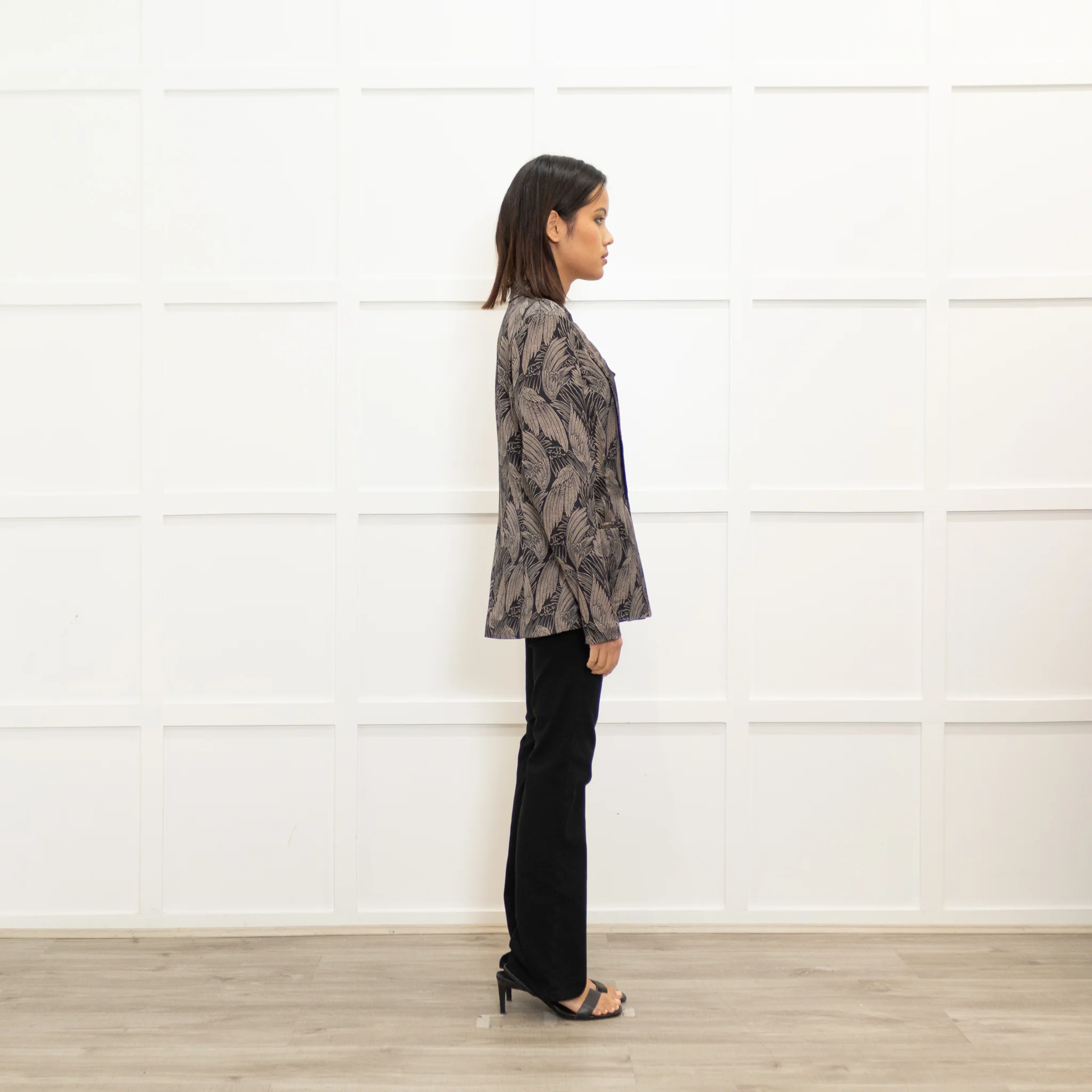 Dea Kudibal Feather Print Black Silk Jacket - Image 4