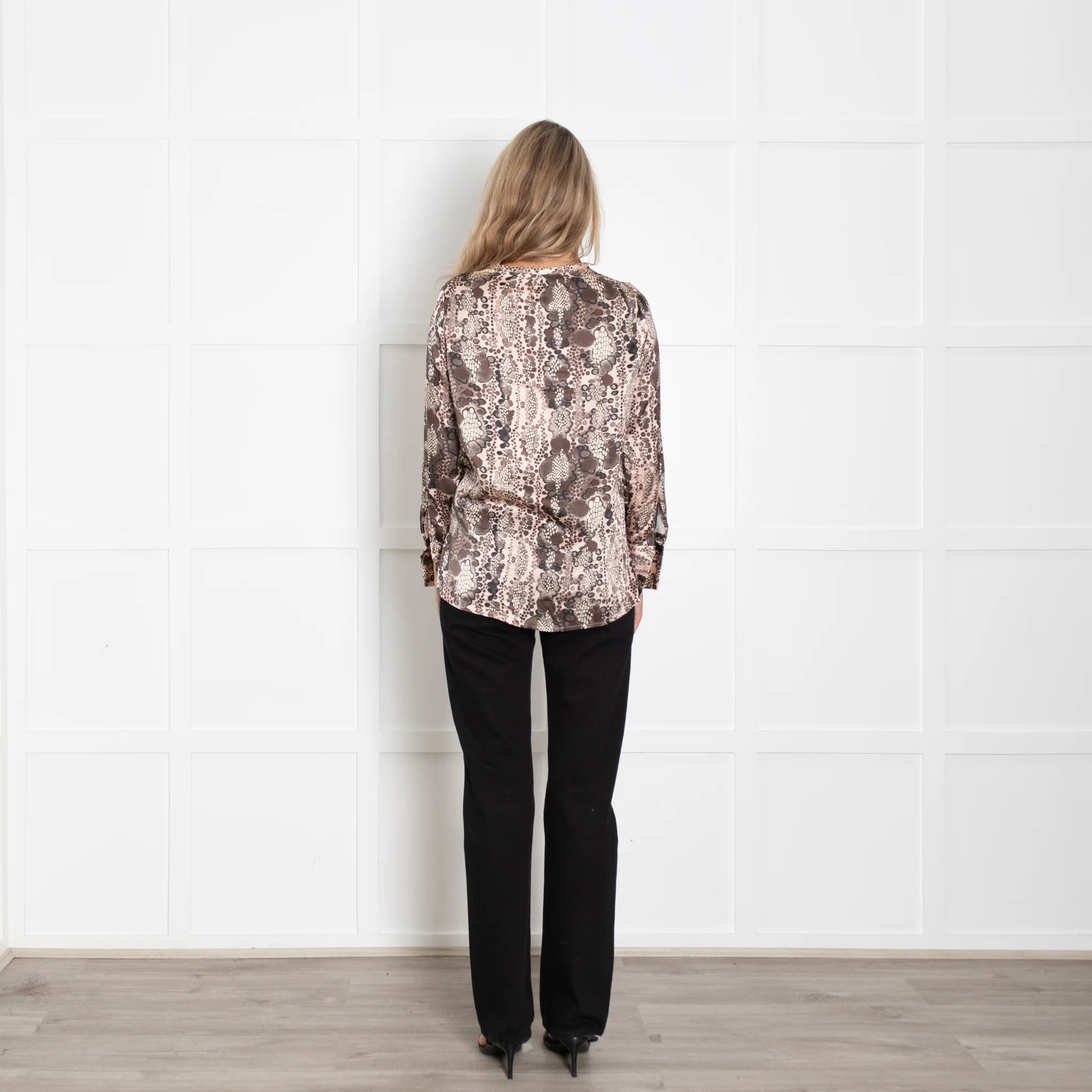 Dea Kudibal Pink Snakeskin Stretch Silk Blouse - Image 5