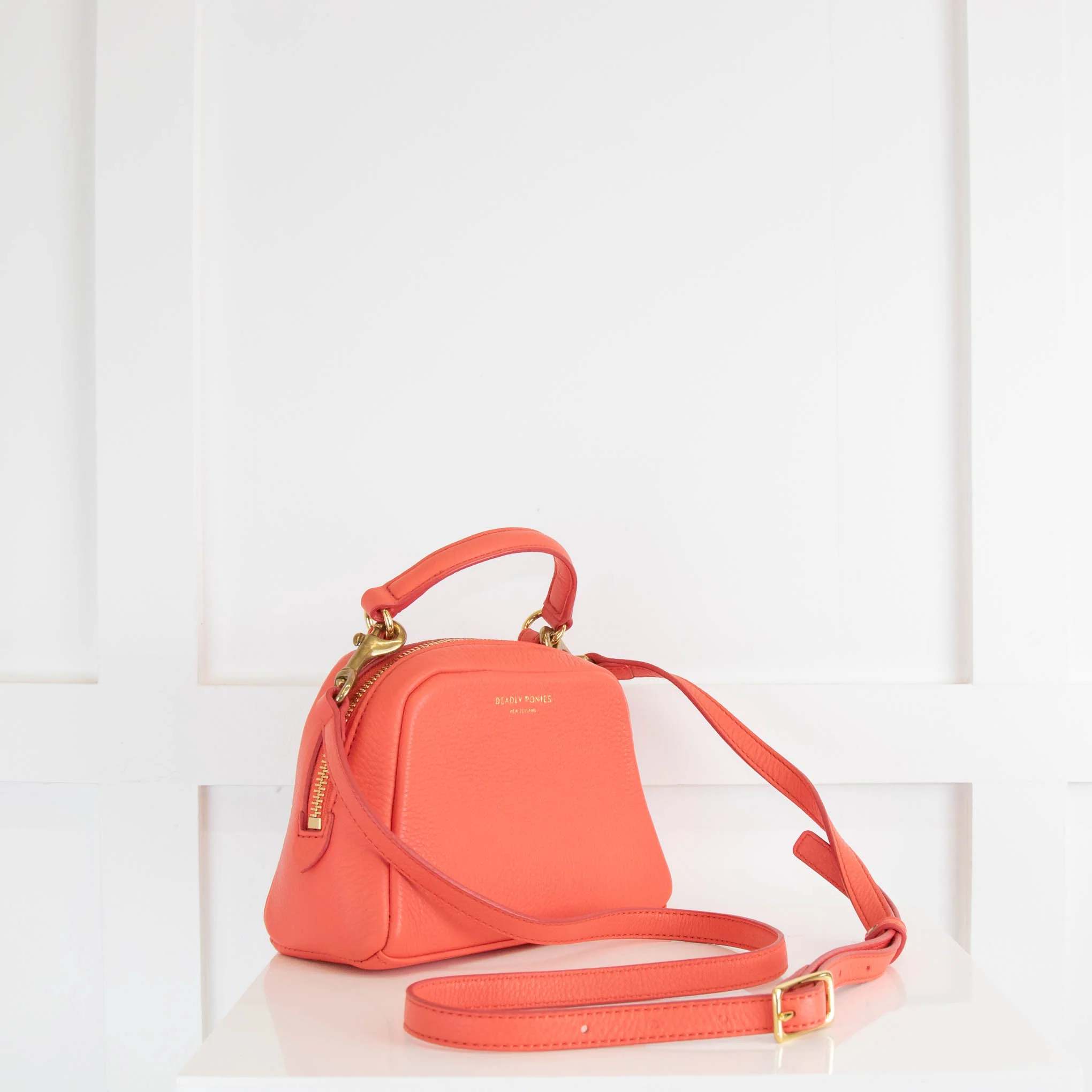 Deadly Ponies Orange Cross Body Mini Bucket Bag - Image 2