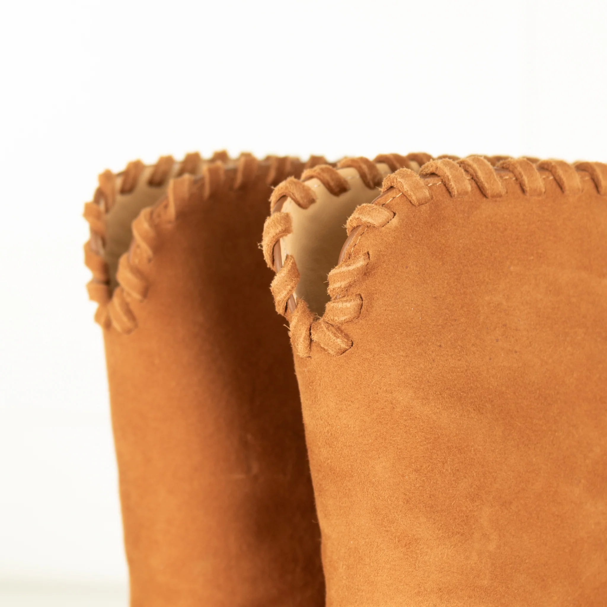 Dear Frances Camel Suede Whip Stitch Ankle Boots - Image 9