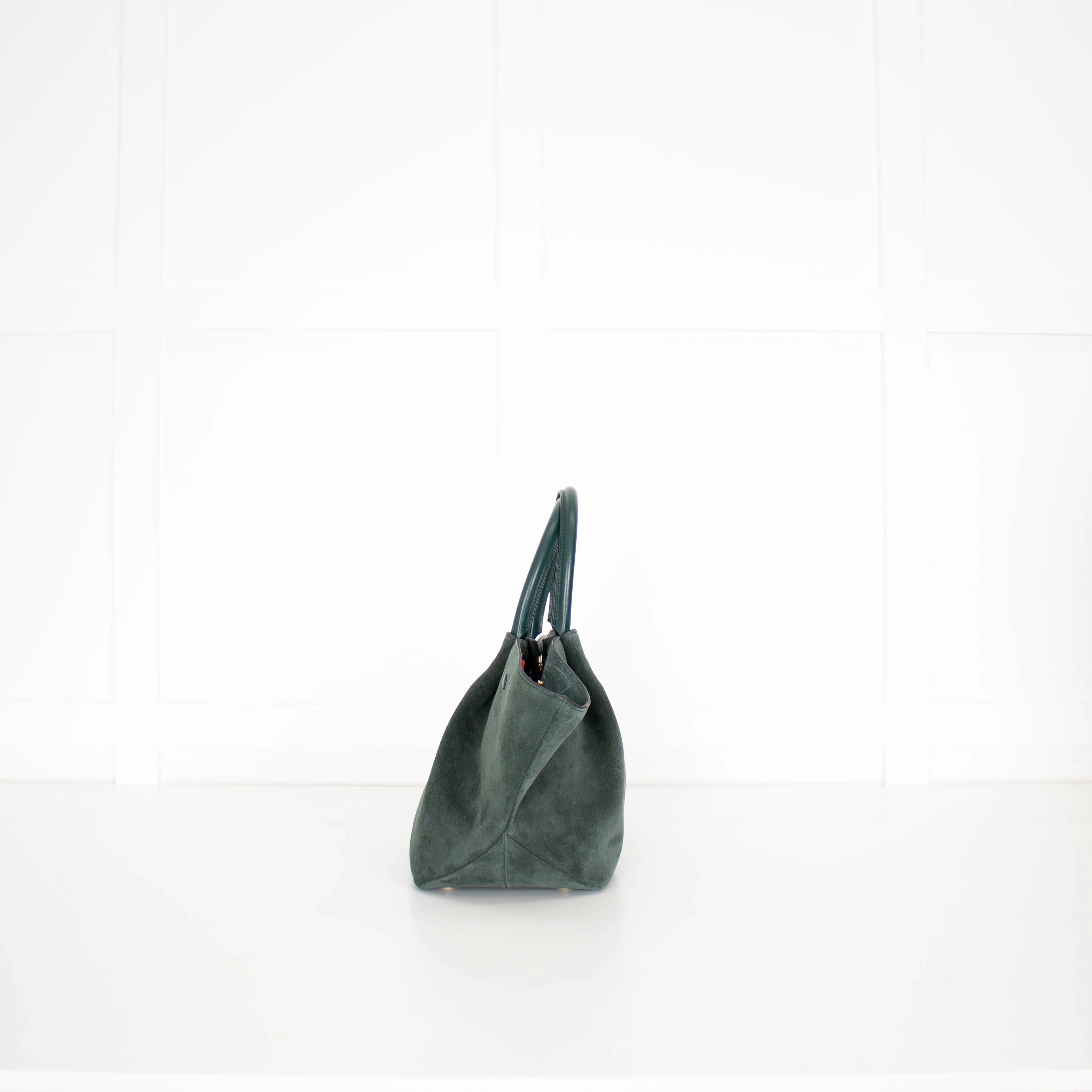 DeMeiller Green Suede Midi New York Tote - Image 6
