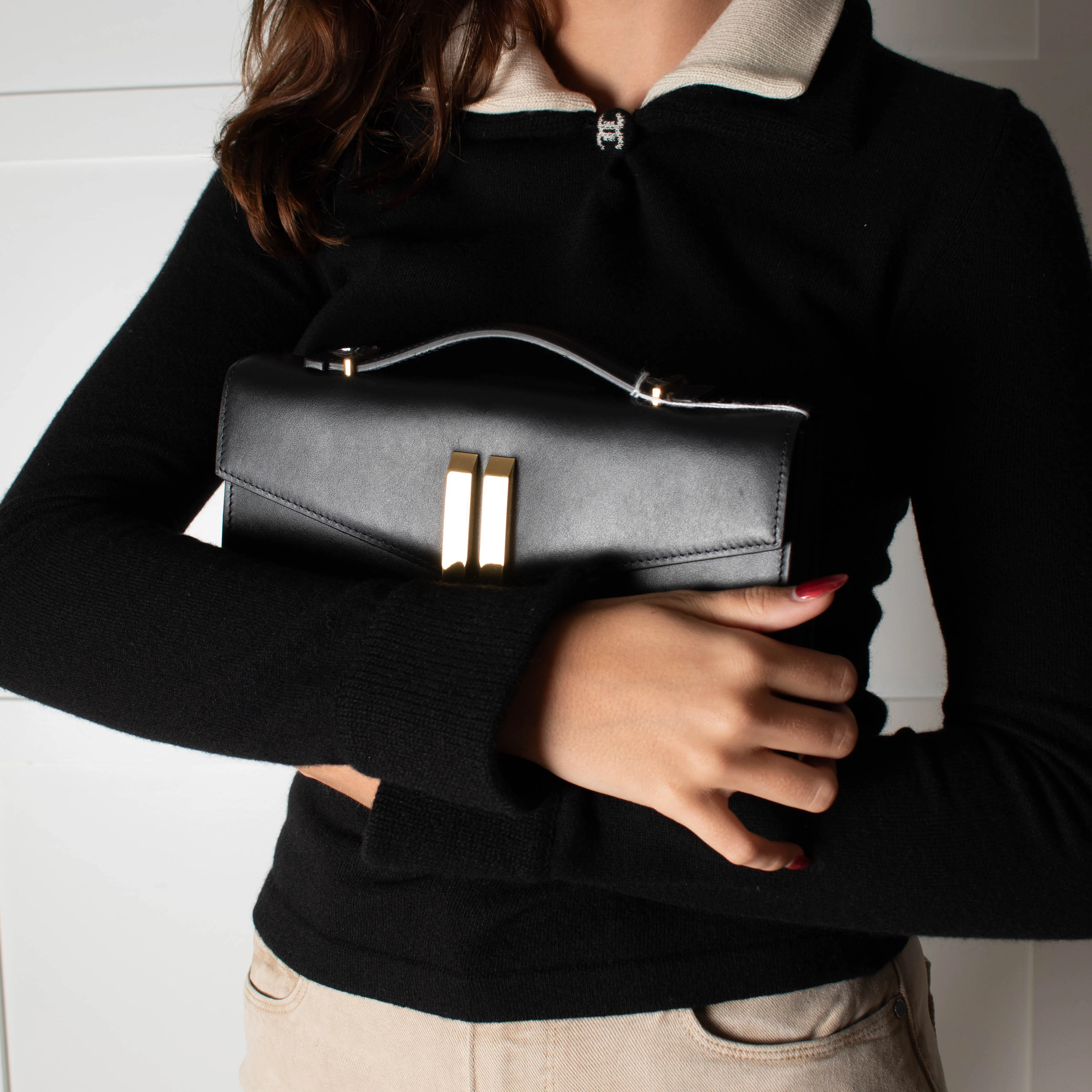 DeMellier Black Leather Vancouver Clutch - Image 4