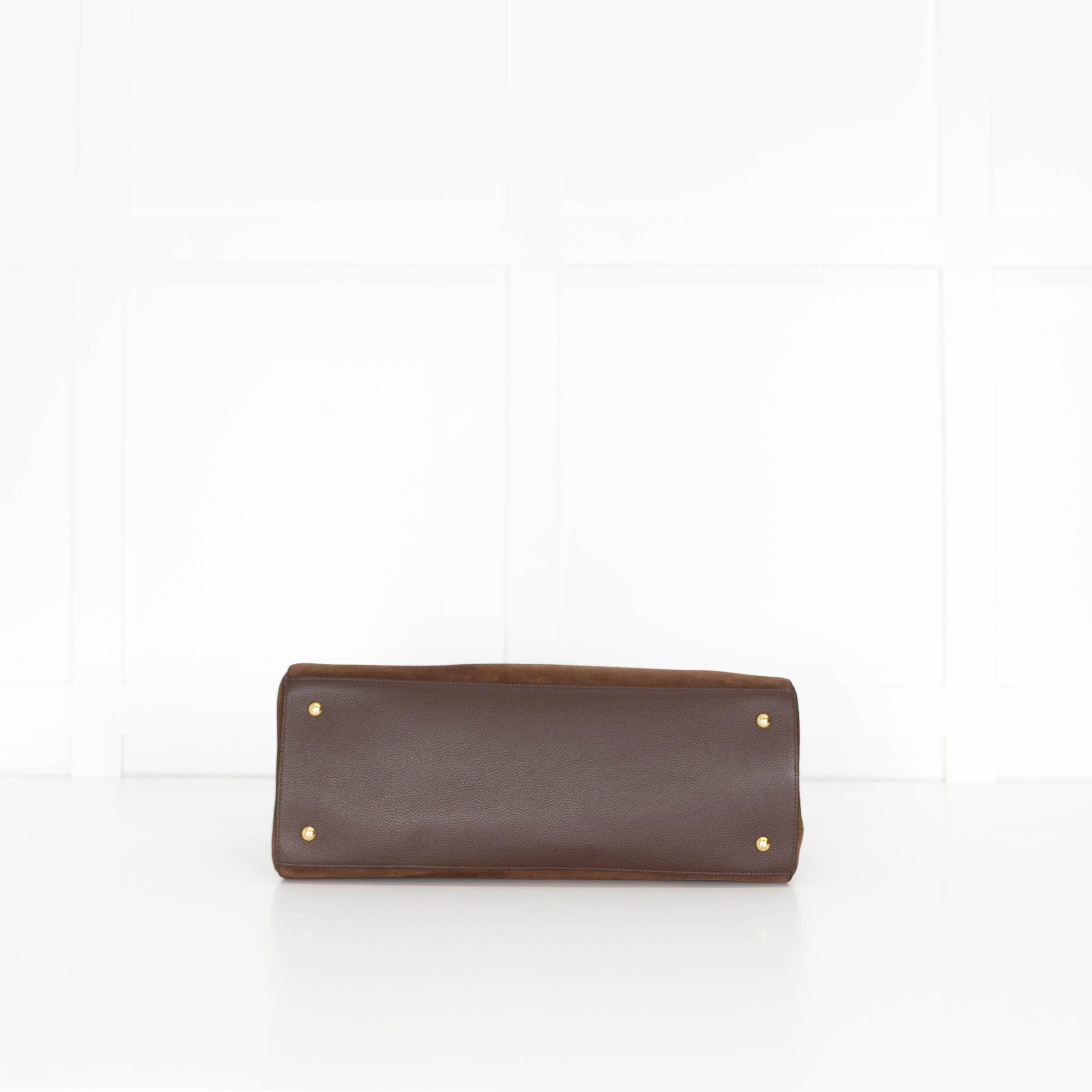 DeMellier Brown Suede Hudson Top Handle Bag - Image 11