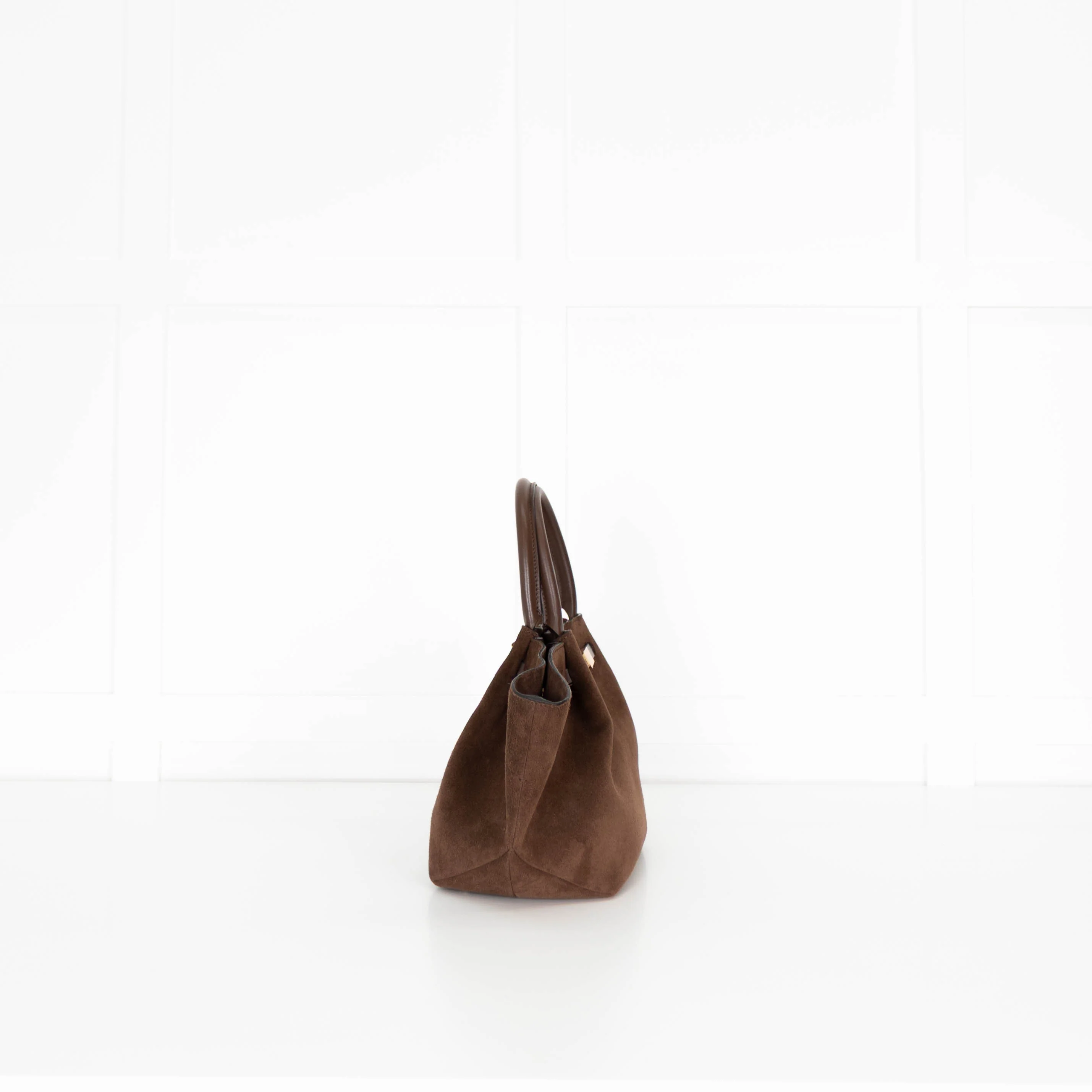 DeMellier Brown Suede Midi New York Tote - Image 4