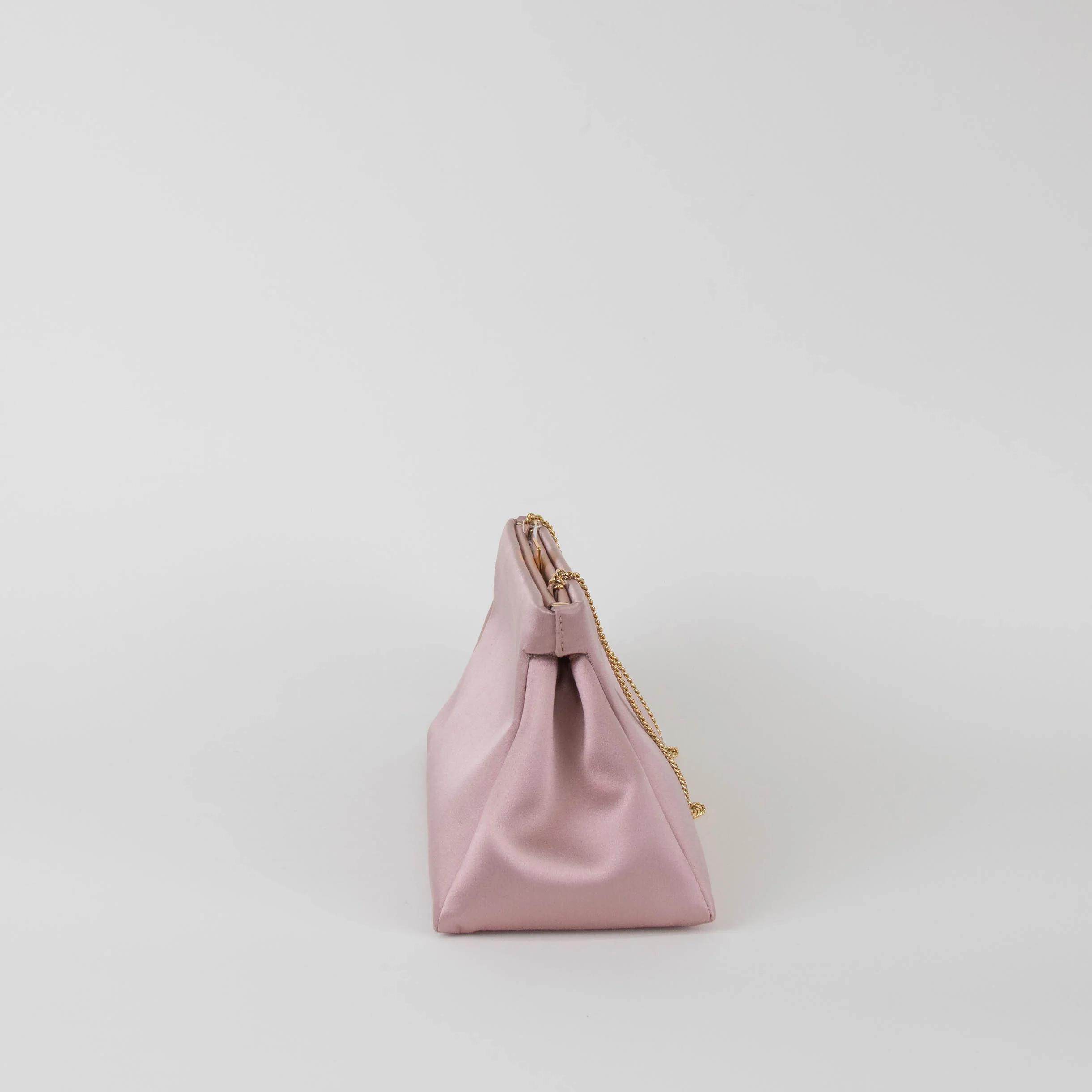 DeMellier Cannea Smooth Satin Blush Clutch - Image 3