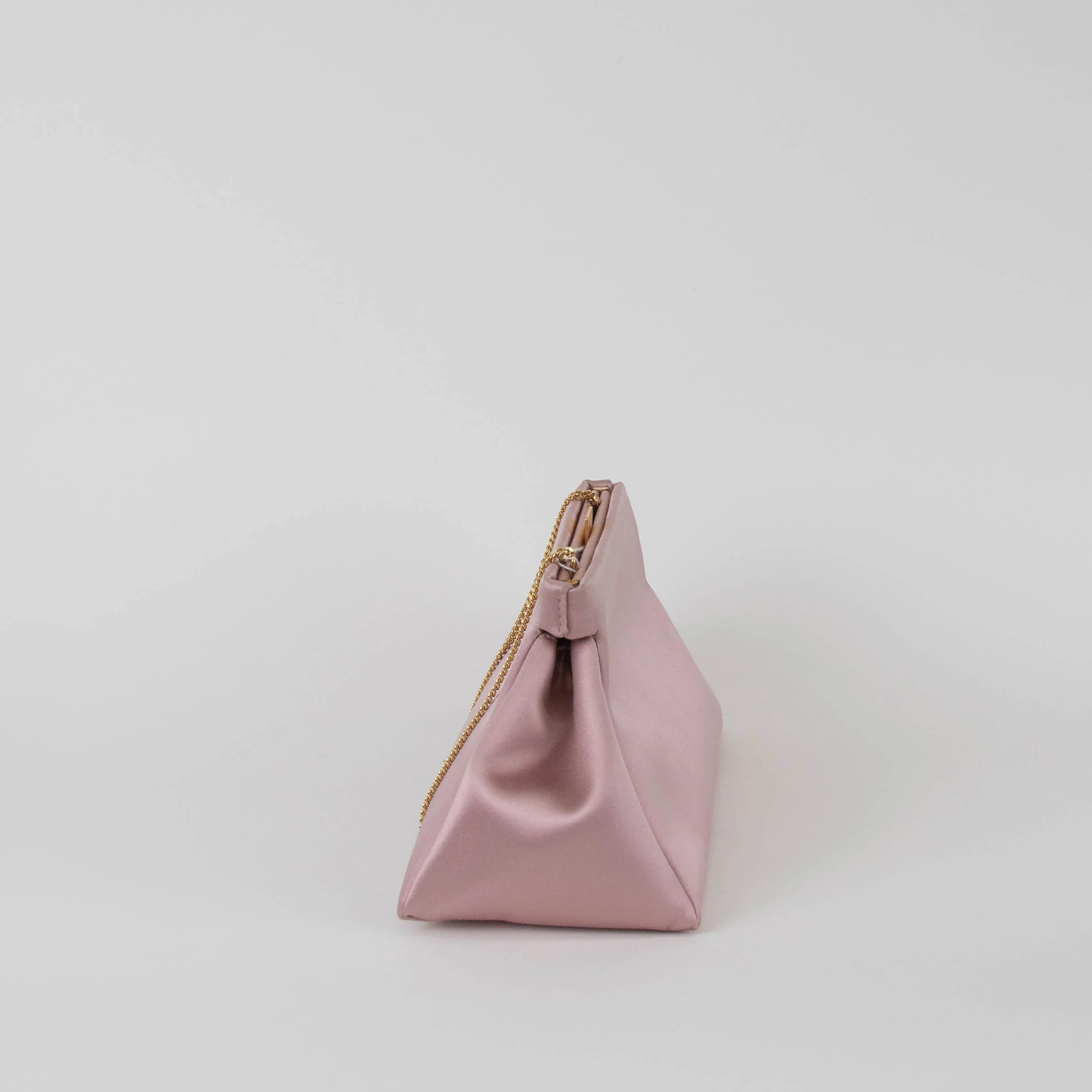 DeMellier Cannea Smooth Satin Blush Clutch - Image 5