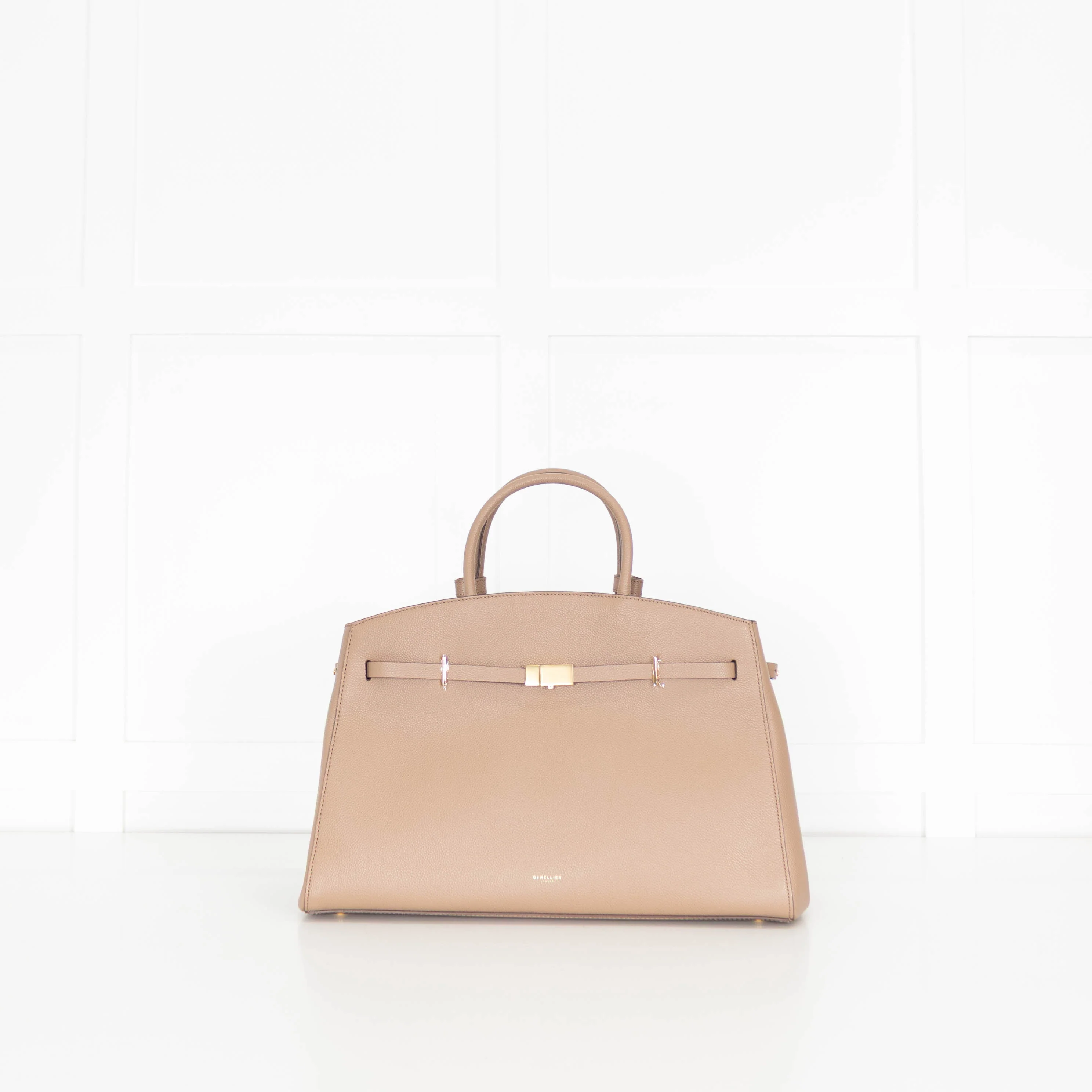 DeMellier Hudson Dark Sand Leather Tote