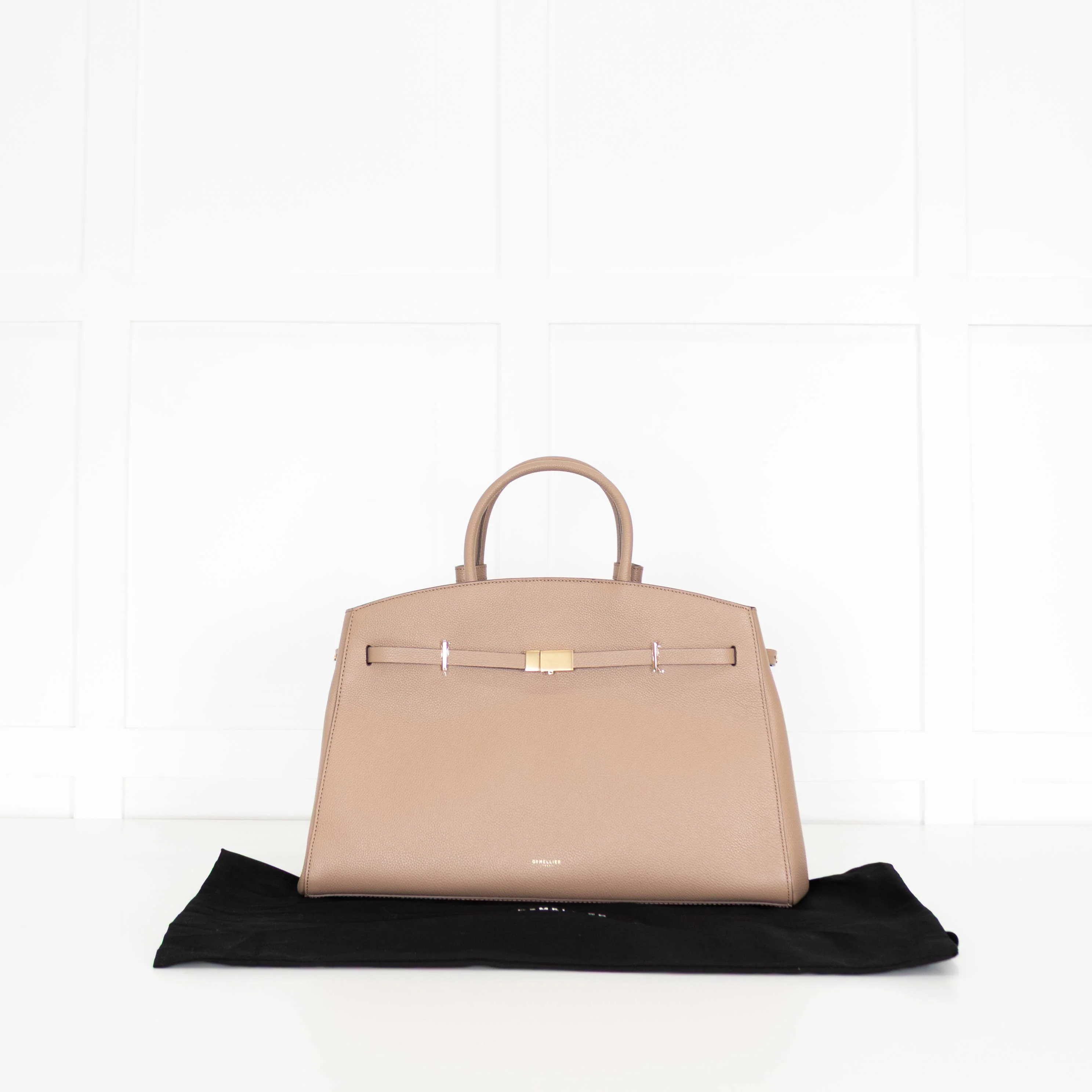 DeMellier Hudson Dark Sand Leather Tote - Image 3