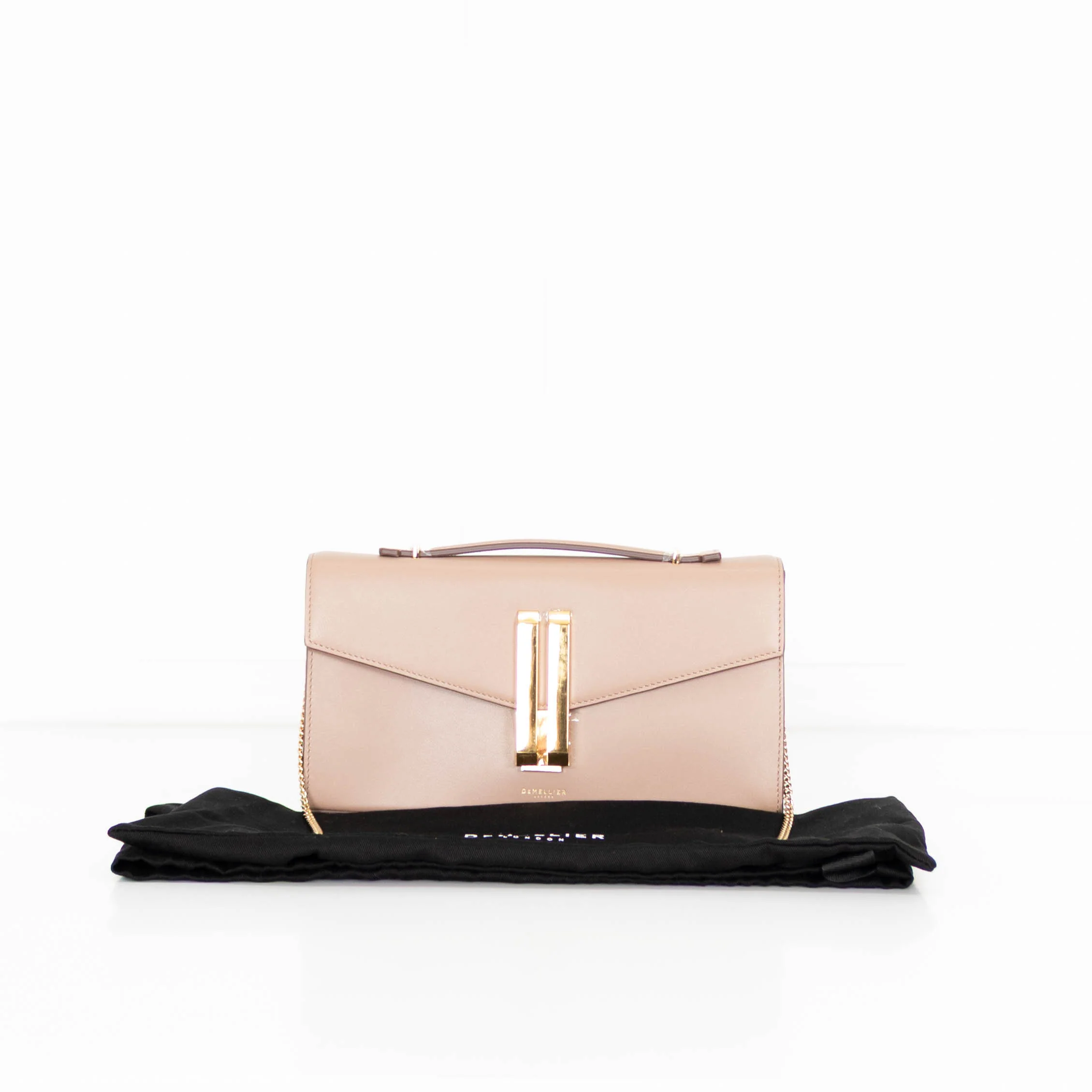 Demellier Dark Taupe Vancouver Clutch Bag - Image 3