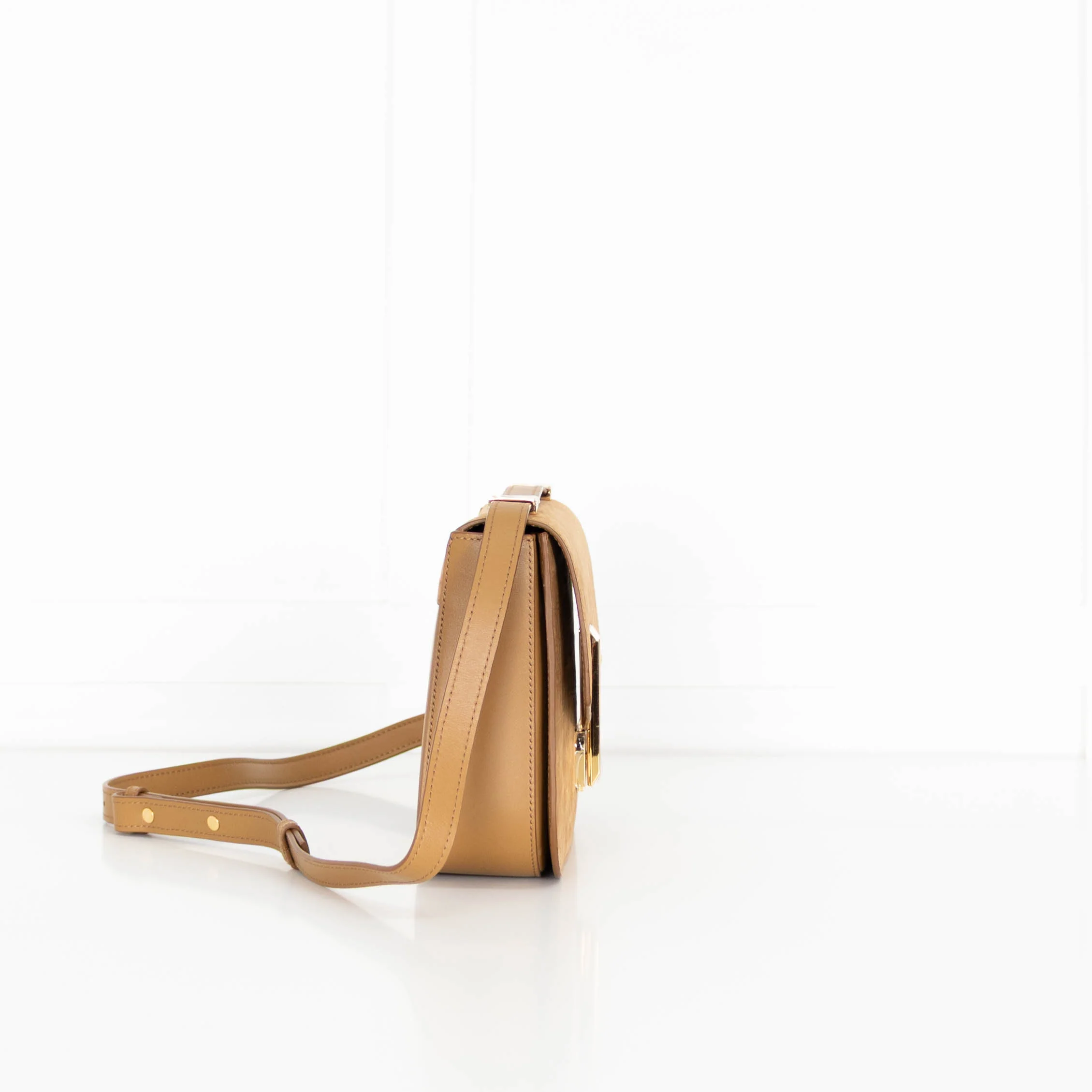 DeMellier Vancouver tan mock-croc leather crossbody bag - Image 8