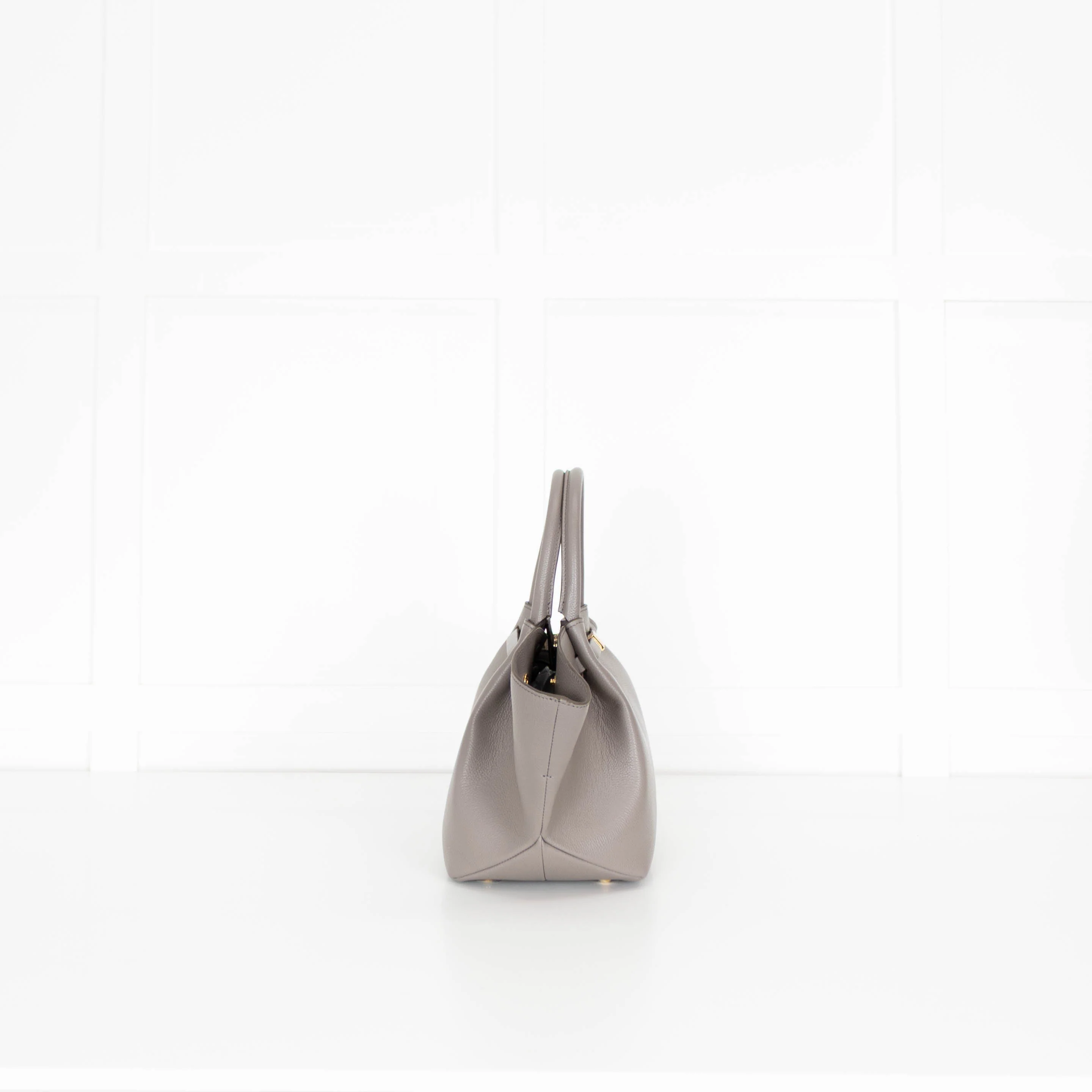DeMellier Taupe Leather Midi New York Tote - Image 10