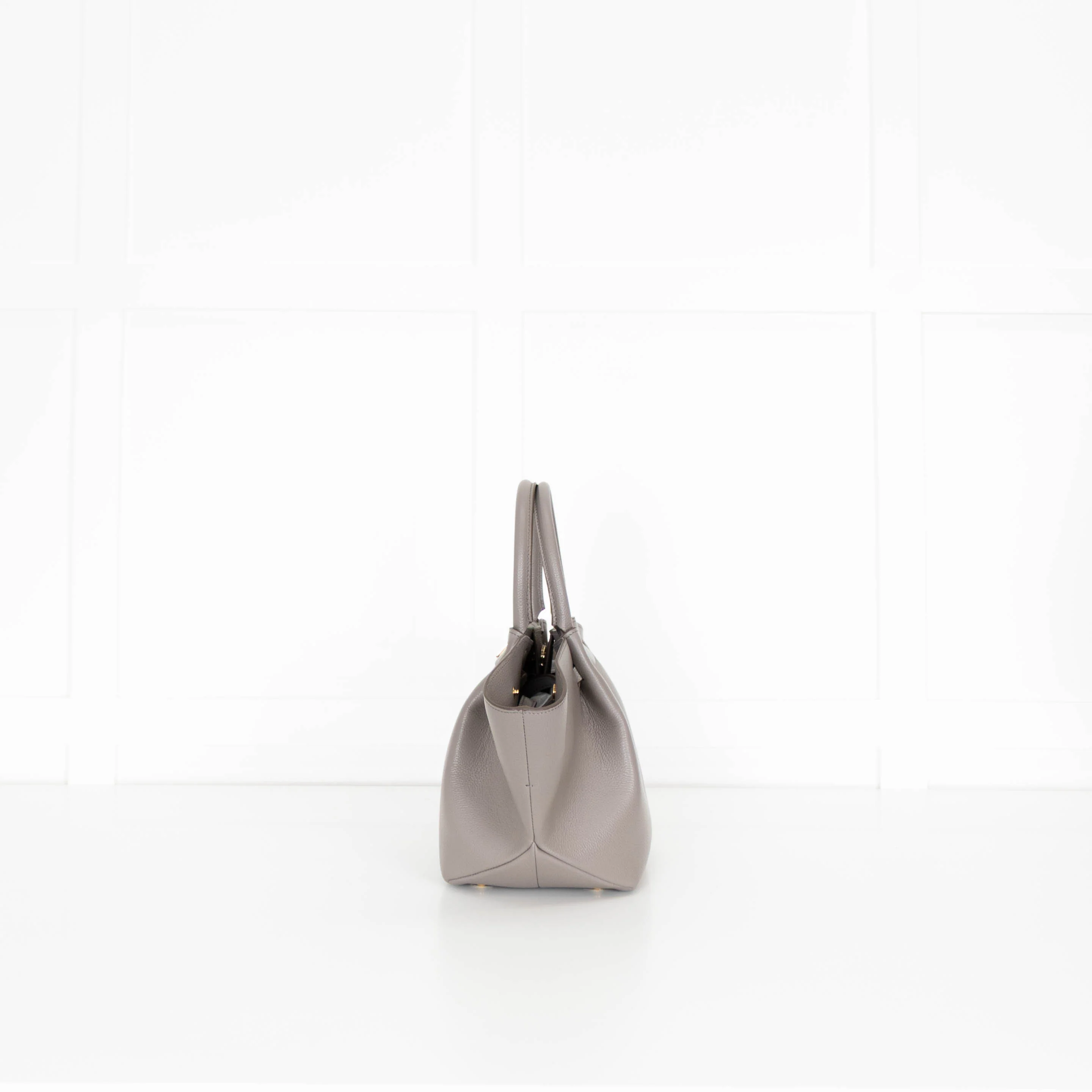 DeMellier Taupe Leather Midi New York Tote - Image 12