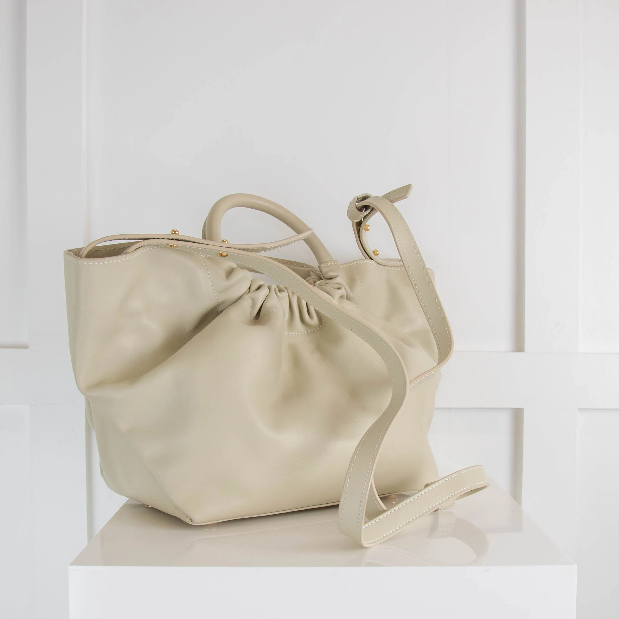 Demellier Cream Mini Top Handle Los Angels Bag - Image 2