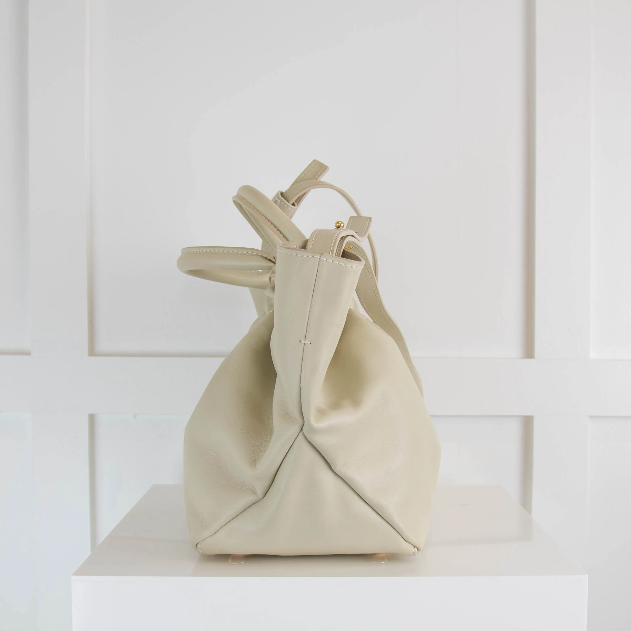 Demellier Cream Mini Top Handle Los Angels Bag - Image 3