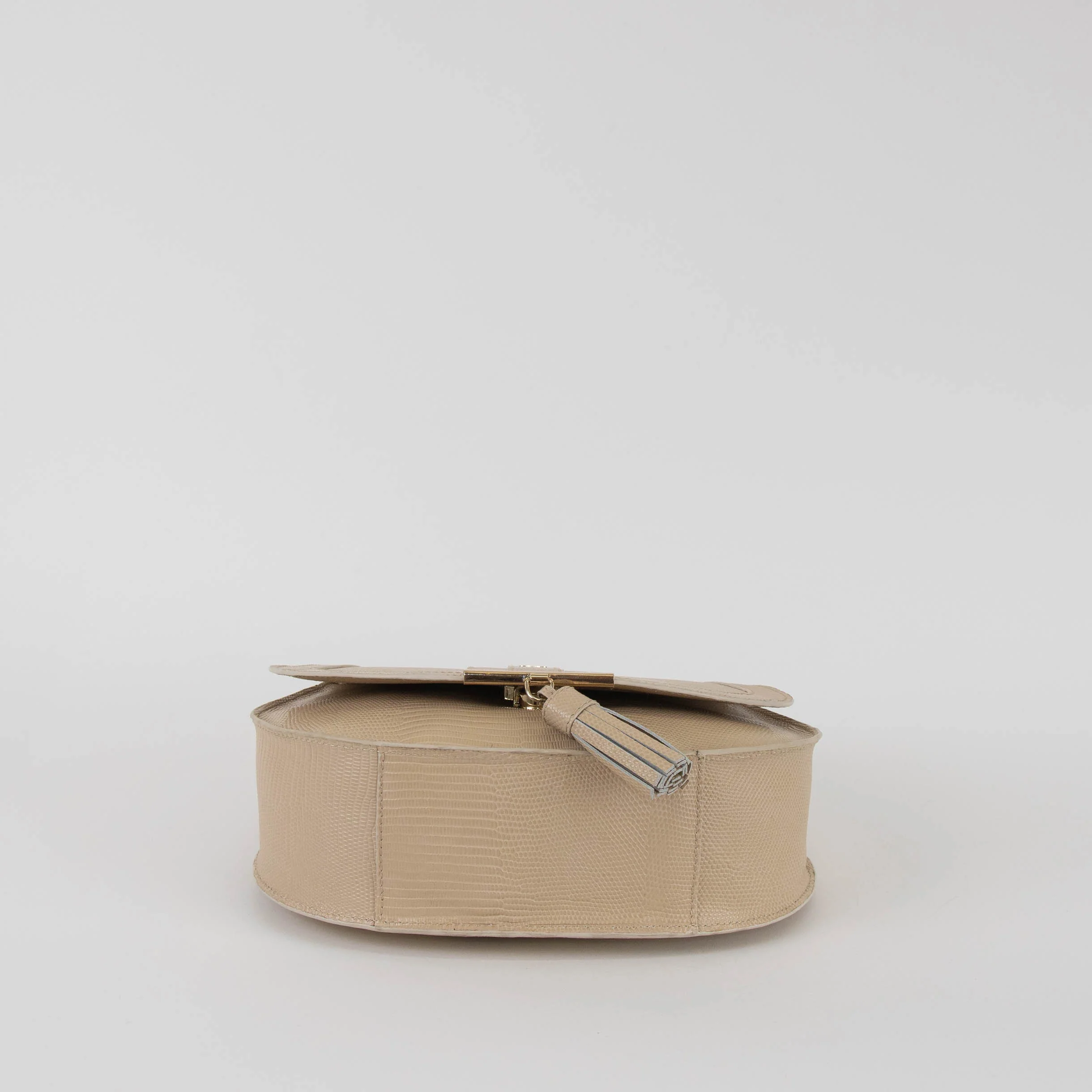DeMellier Midi Venice Lizard Effect Ivory Bag - Image 6