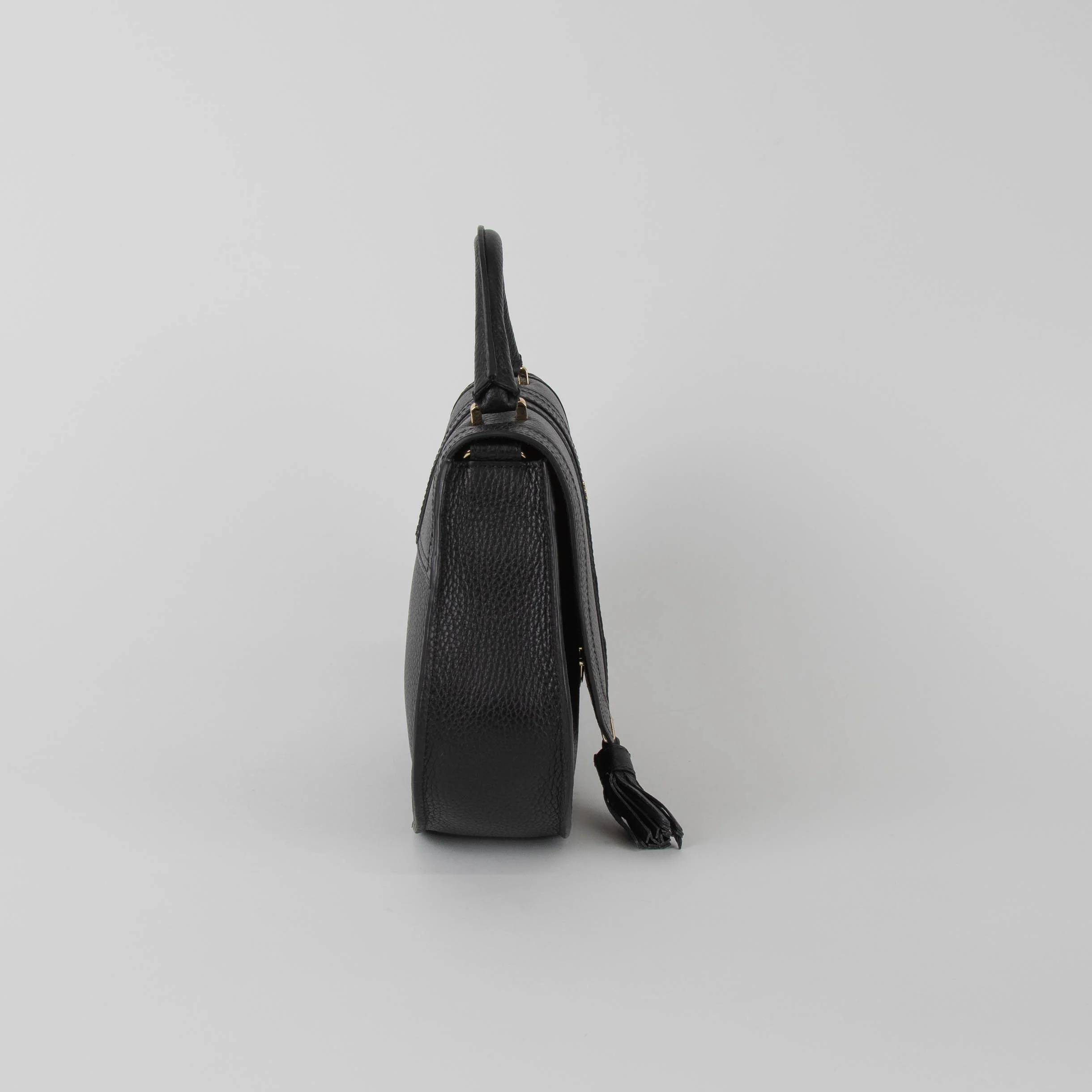 DeMellier Mini Venice Small Grain Black Leather Handle Bag - Image 2