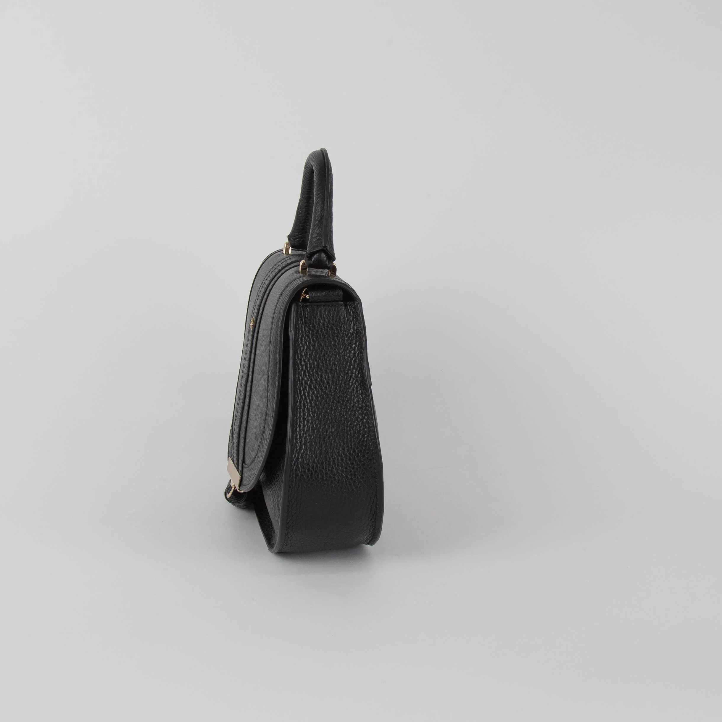 DeMellier Mini Venice Small Grain Black Leather Handle Bag - Image 4